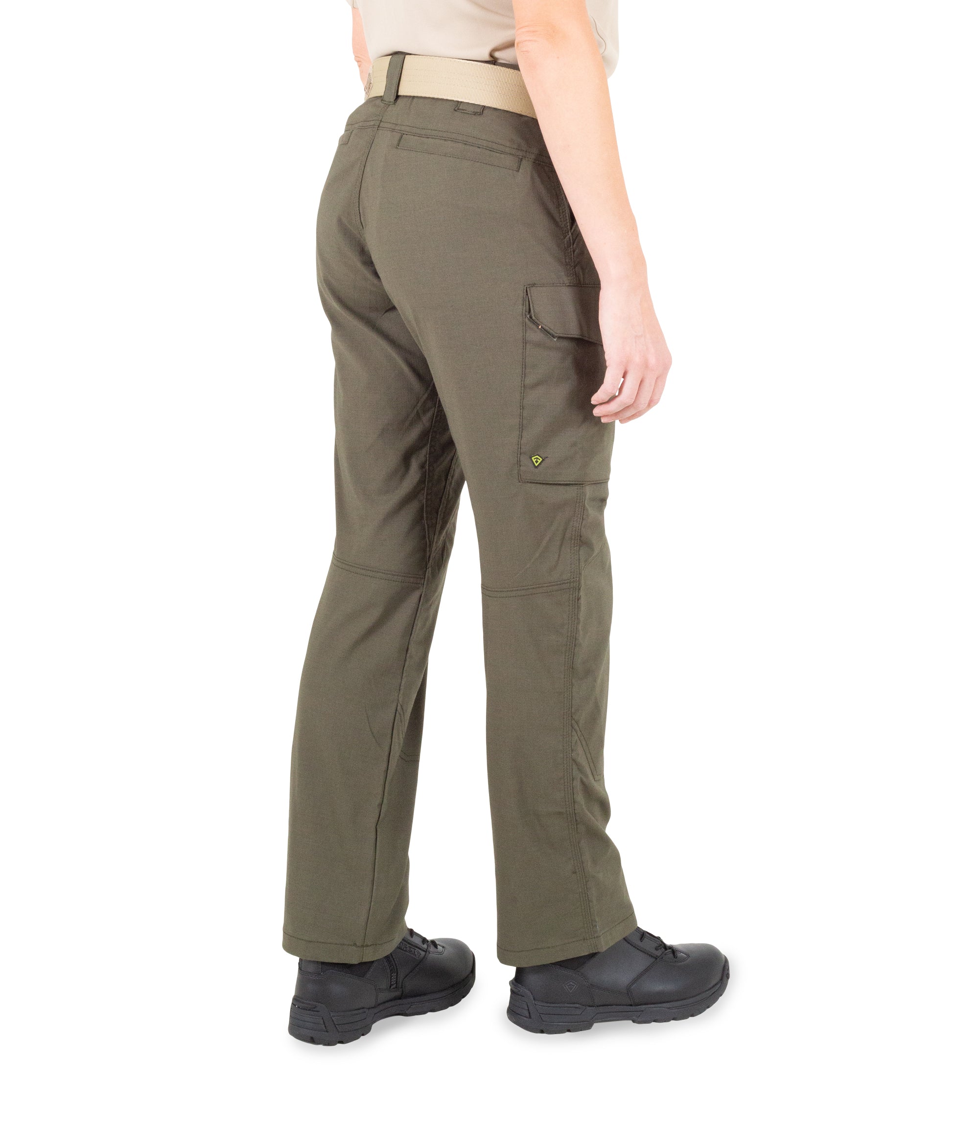 Side of Women's V2 Tactical Pants in OD Green |color_od green