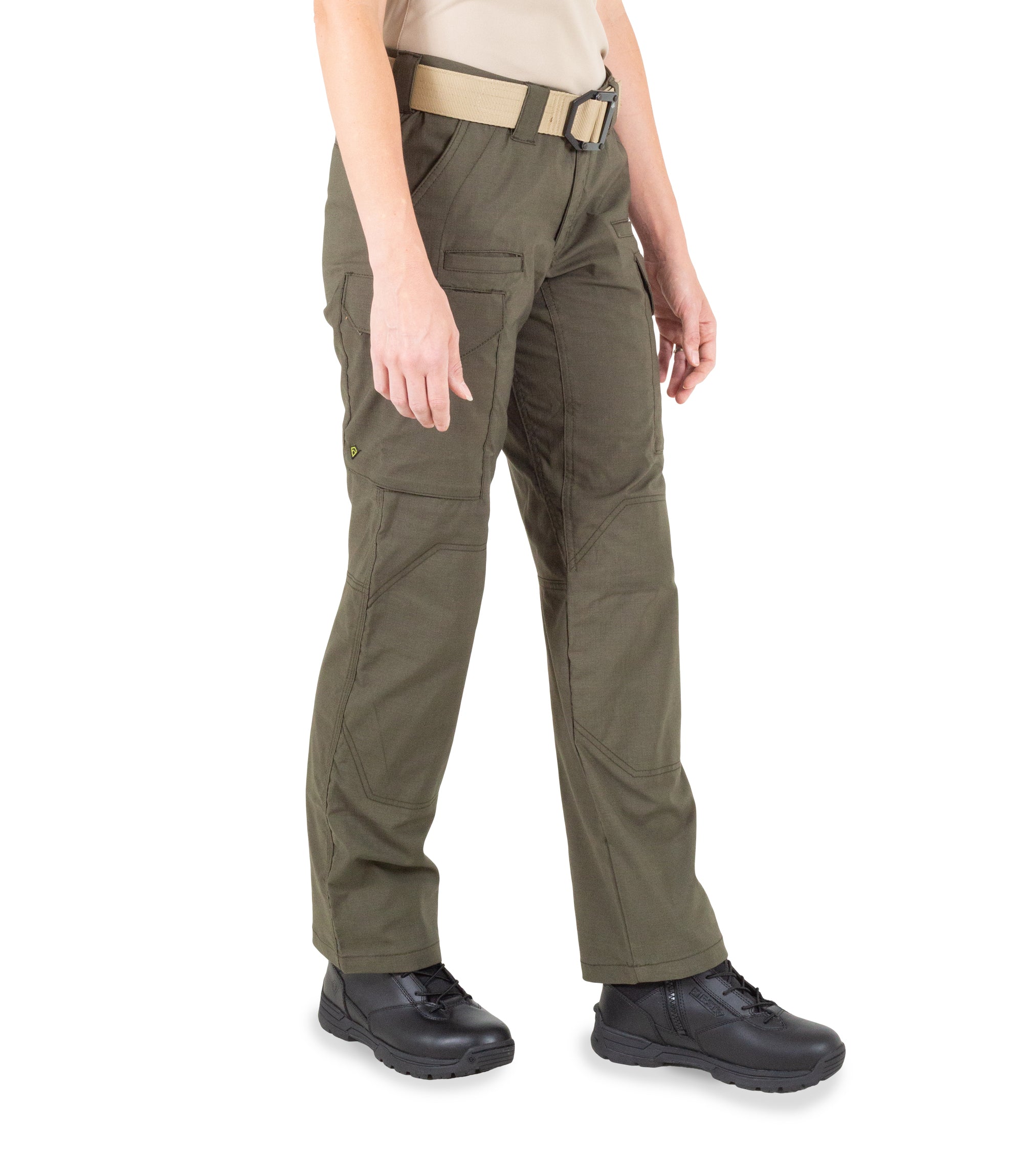 Side of Women's V2 Tactical Pants in OD Green |color_od green