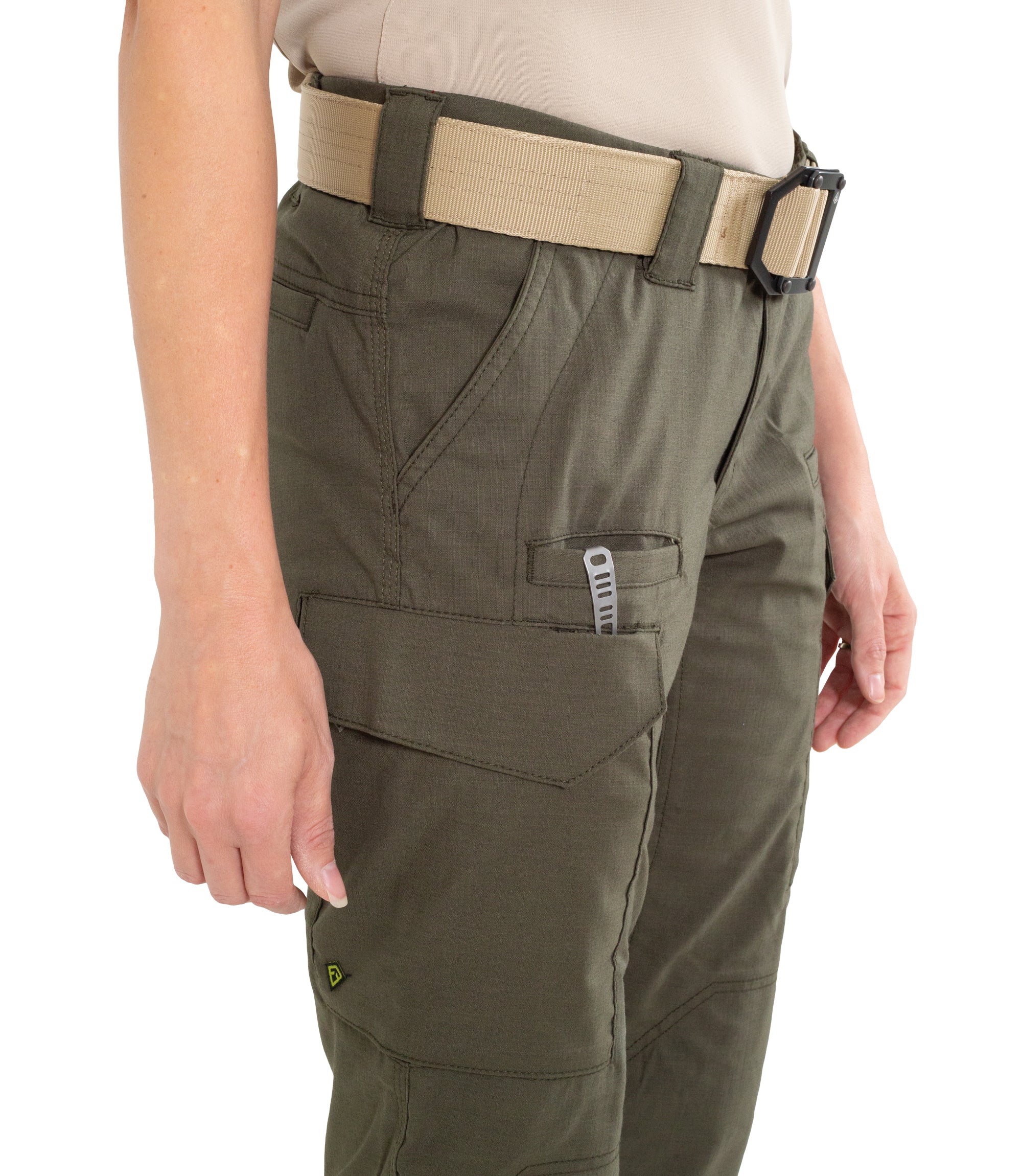 Pocket of Women's V2 Tactical Pants in OD Green |color_od green