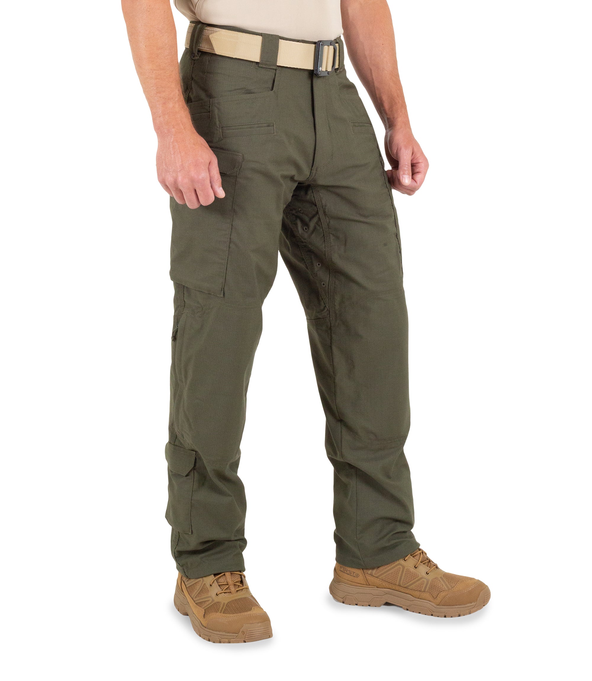 Side of Men's Defender Pants in OD Green |color_od green