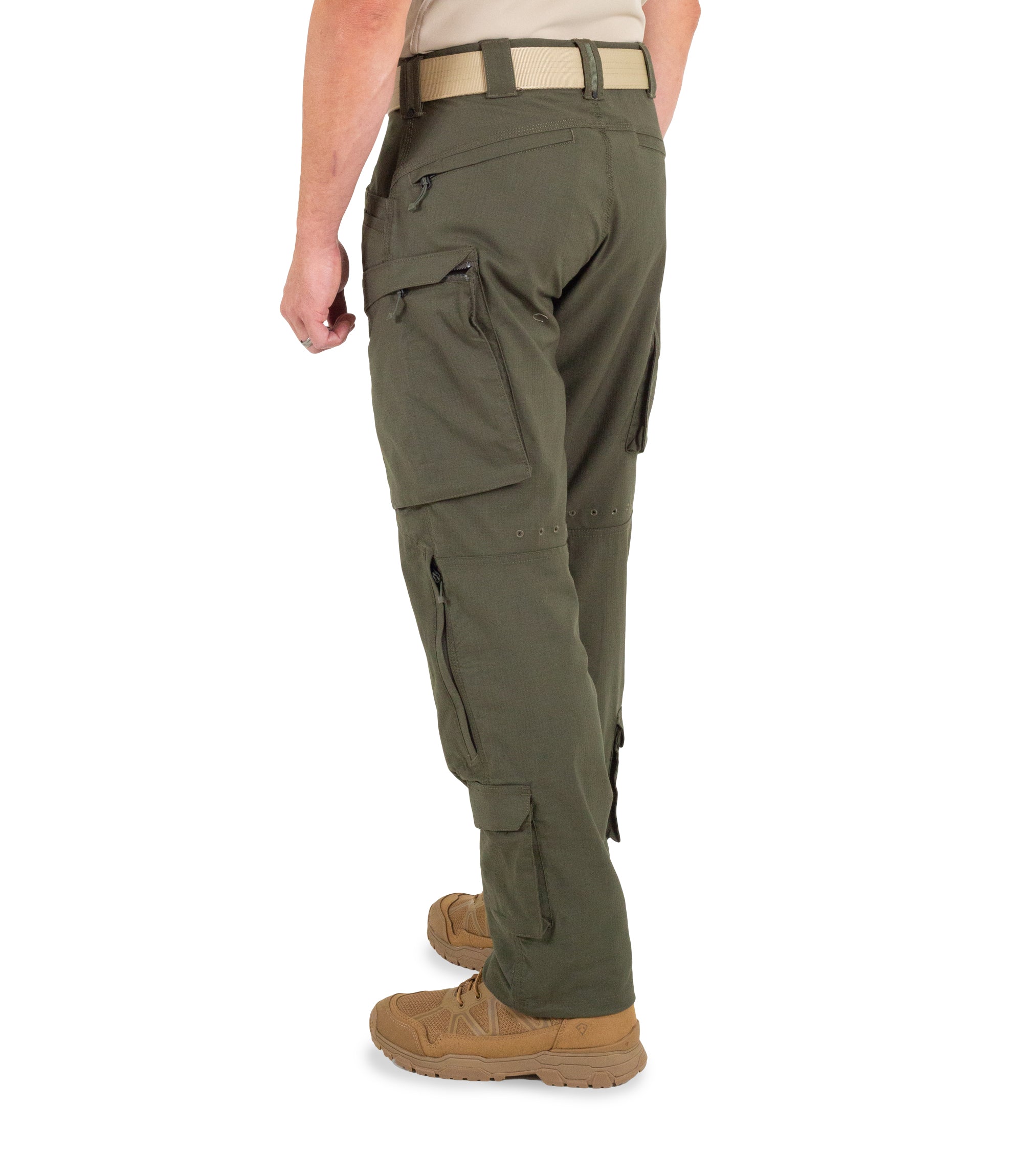 Side of Men's Defender Pants in OD Green |color_od green