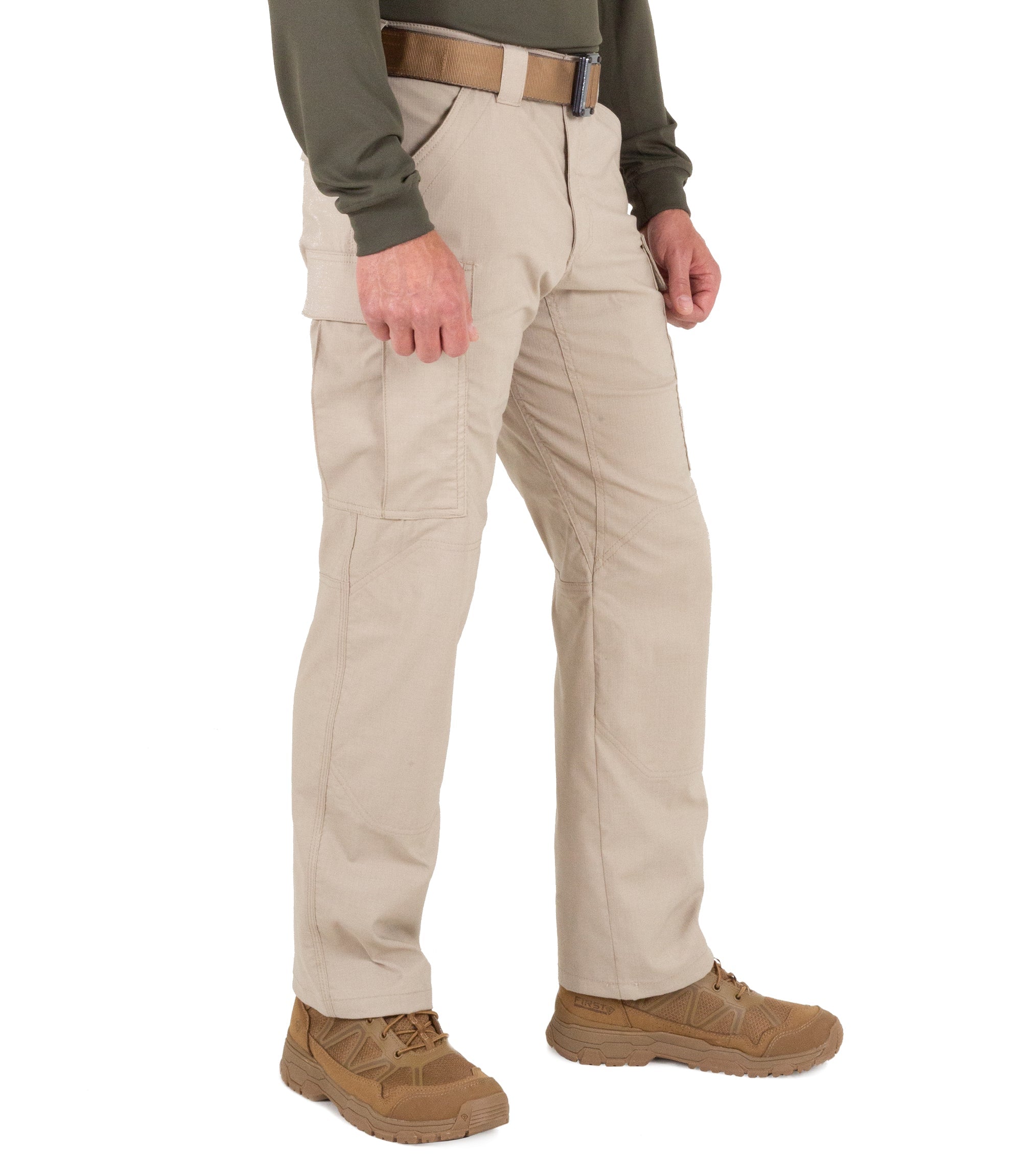 Side of Men's V2 BDU Pant in Khaki |color_khaki