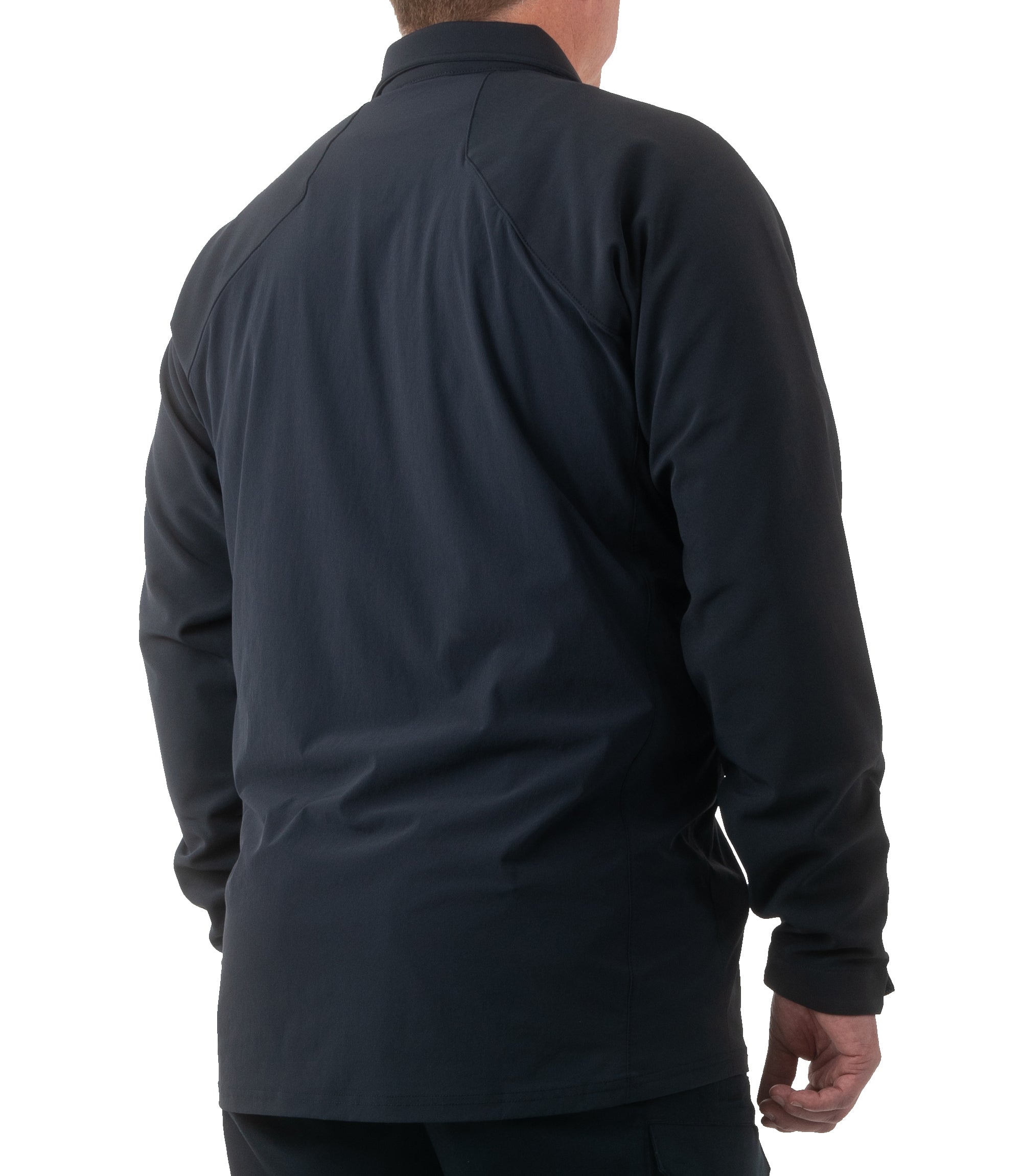 Side of Men's Pro Duty Pullover in Midnight Navy |color_midnight navy