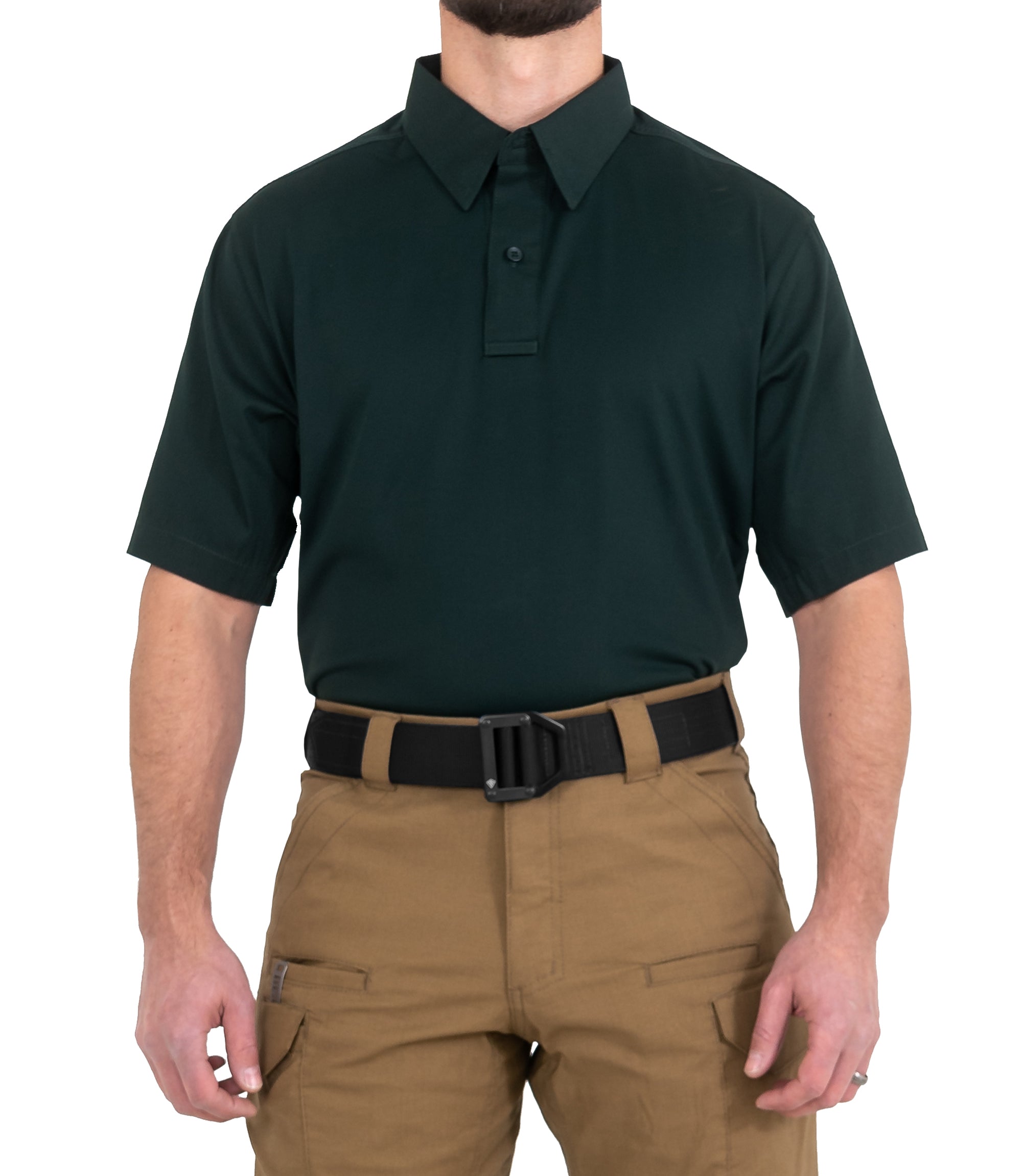 Front of Men's V2 Pro Performance Short Sleeve Shirt in Spruce Green |color_spruce green