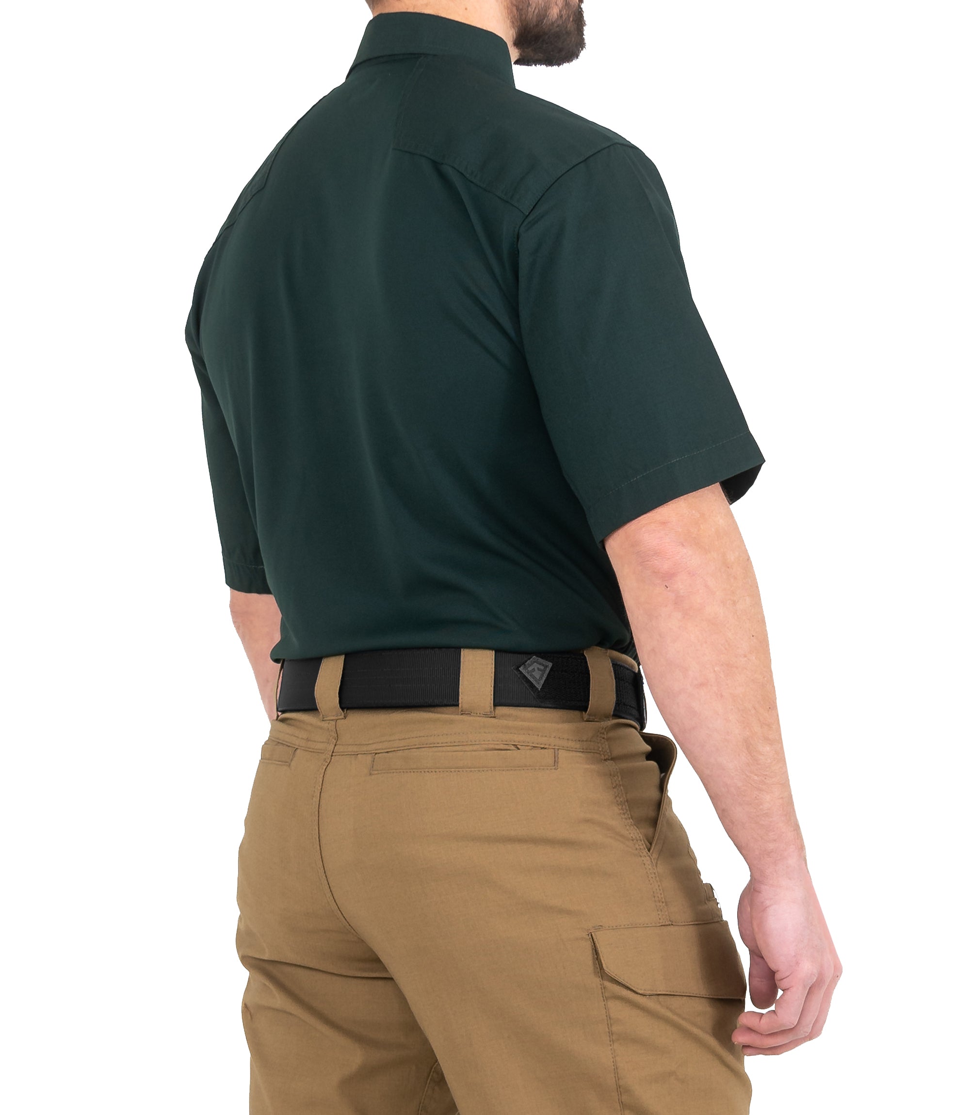 Side of Men's V2 Pro Performance Short Sleeve Shirt in Spruce Green |color_spruce green