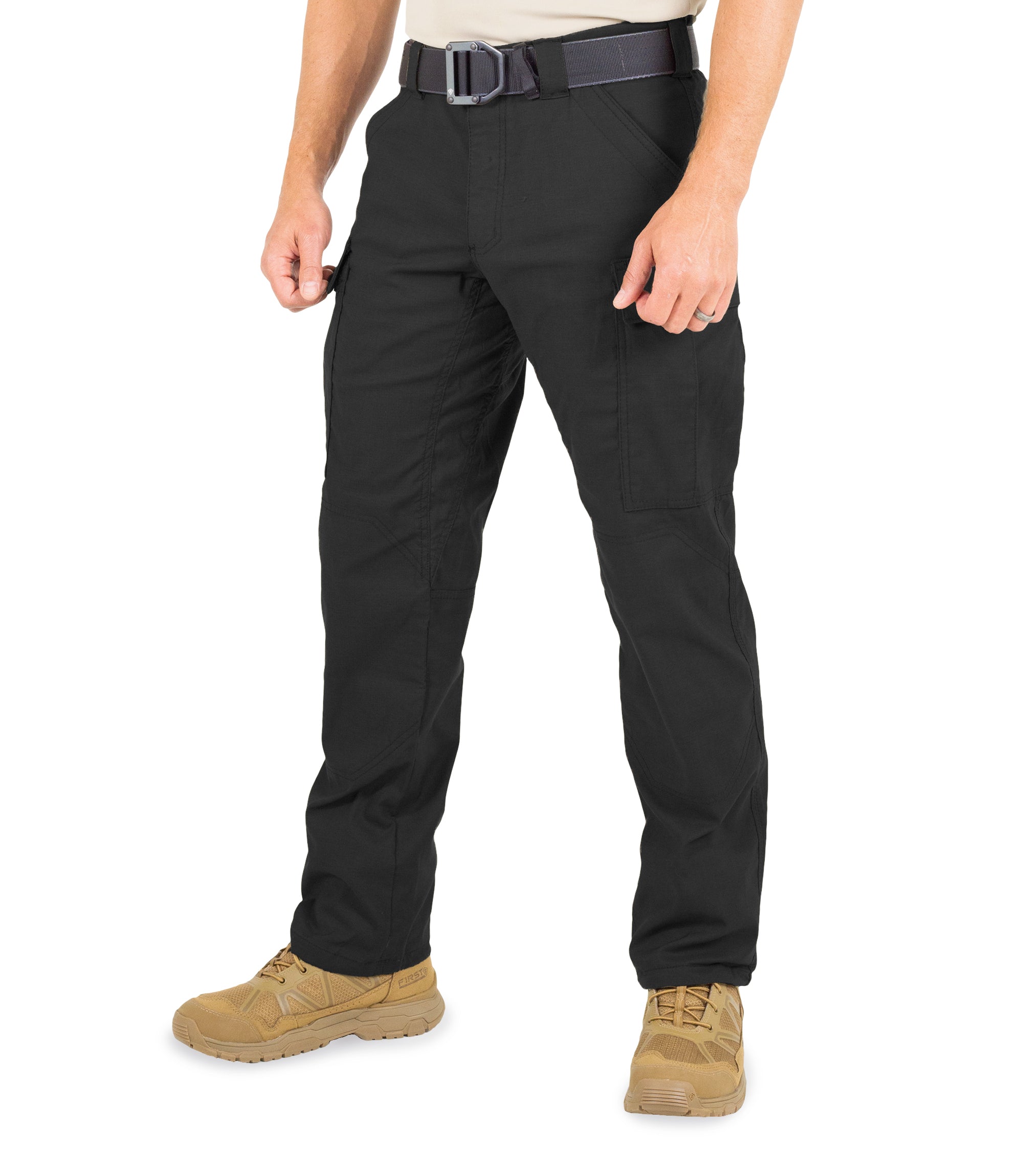 Side of Men's V2 BDU Pant in Black |color_black