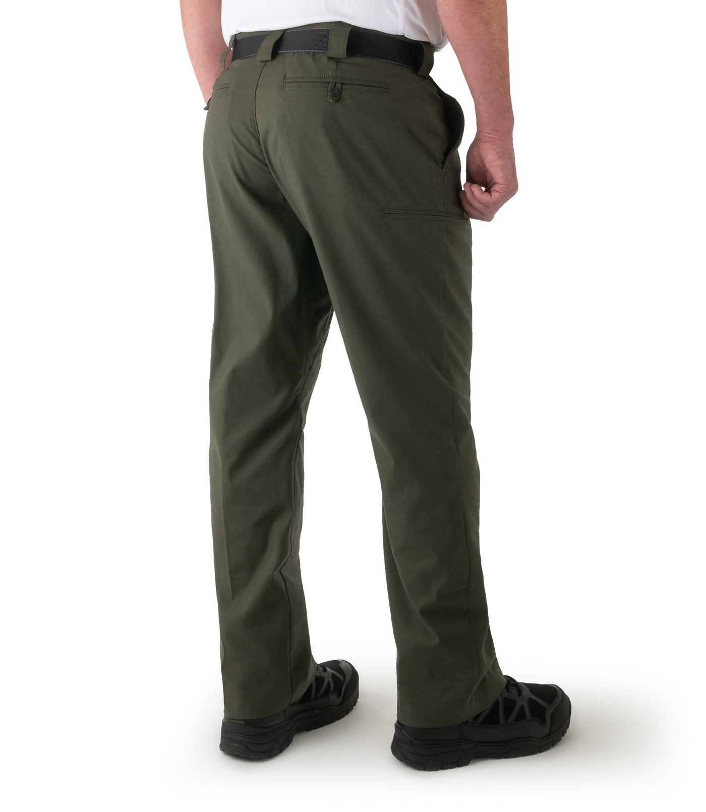 Side of Men's V2 Pro Duty 6 Pocket Pant in OD Green
