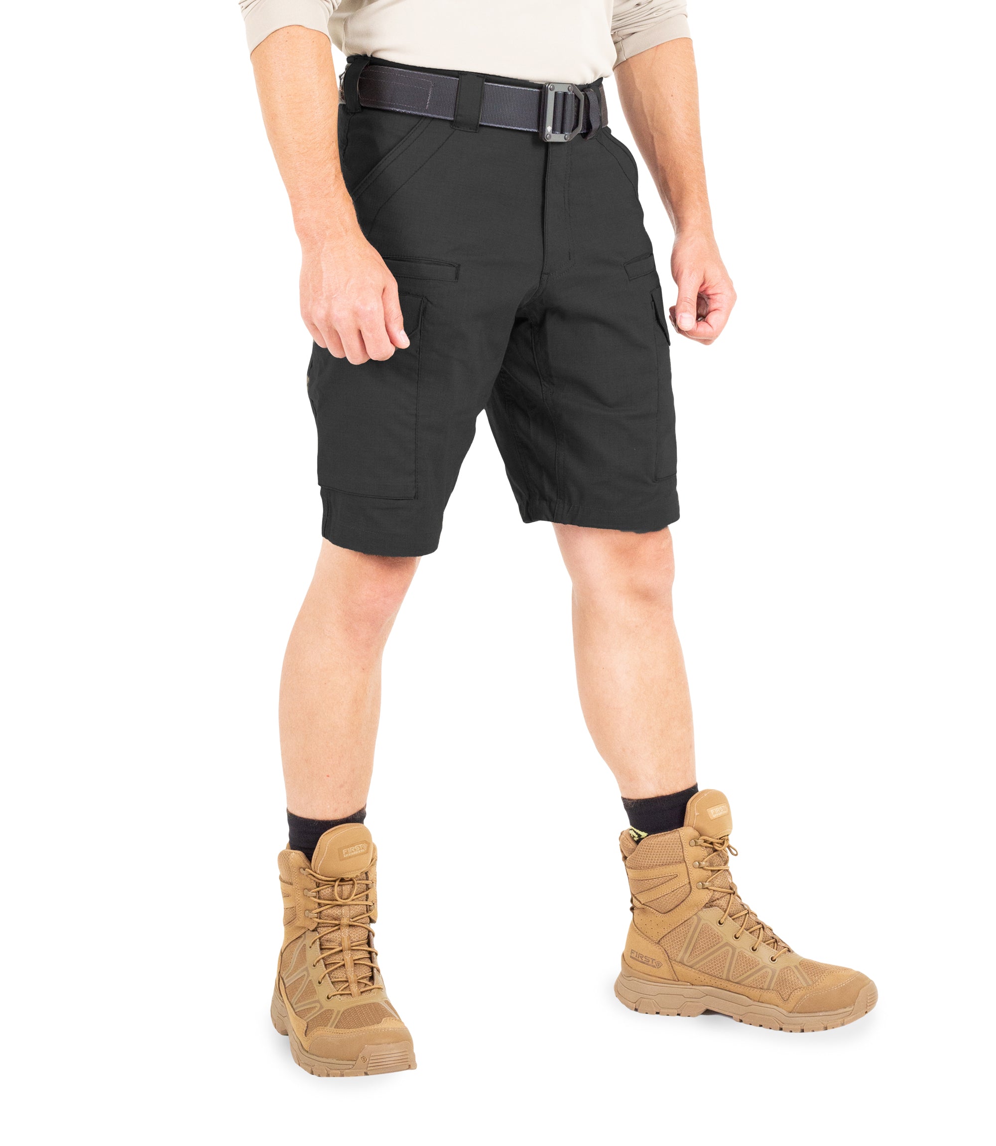 Side of Men's V2 Tactical Short in Black|color_black