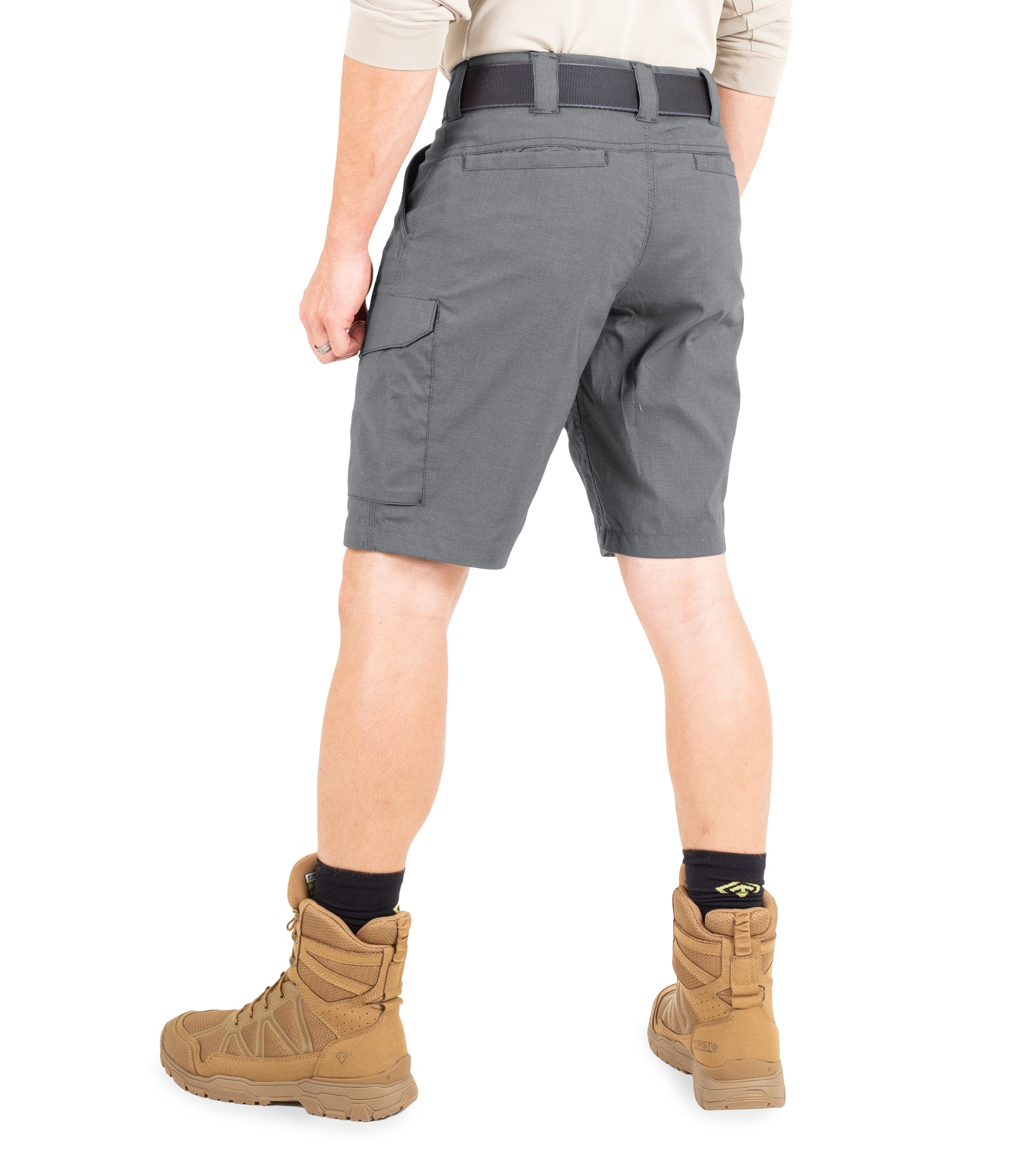 Side of Men's V2 Tactical Short in Wolf Grey|color_wolf grey