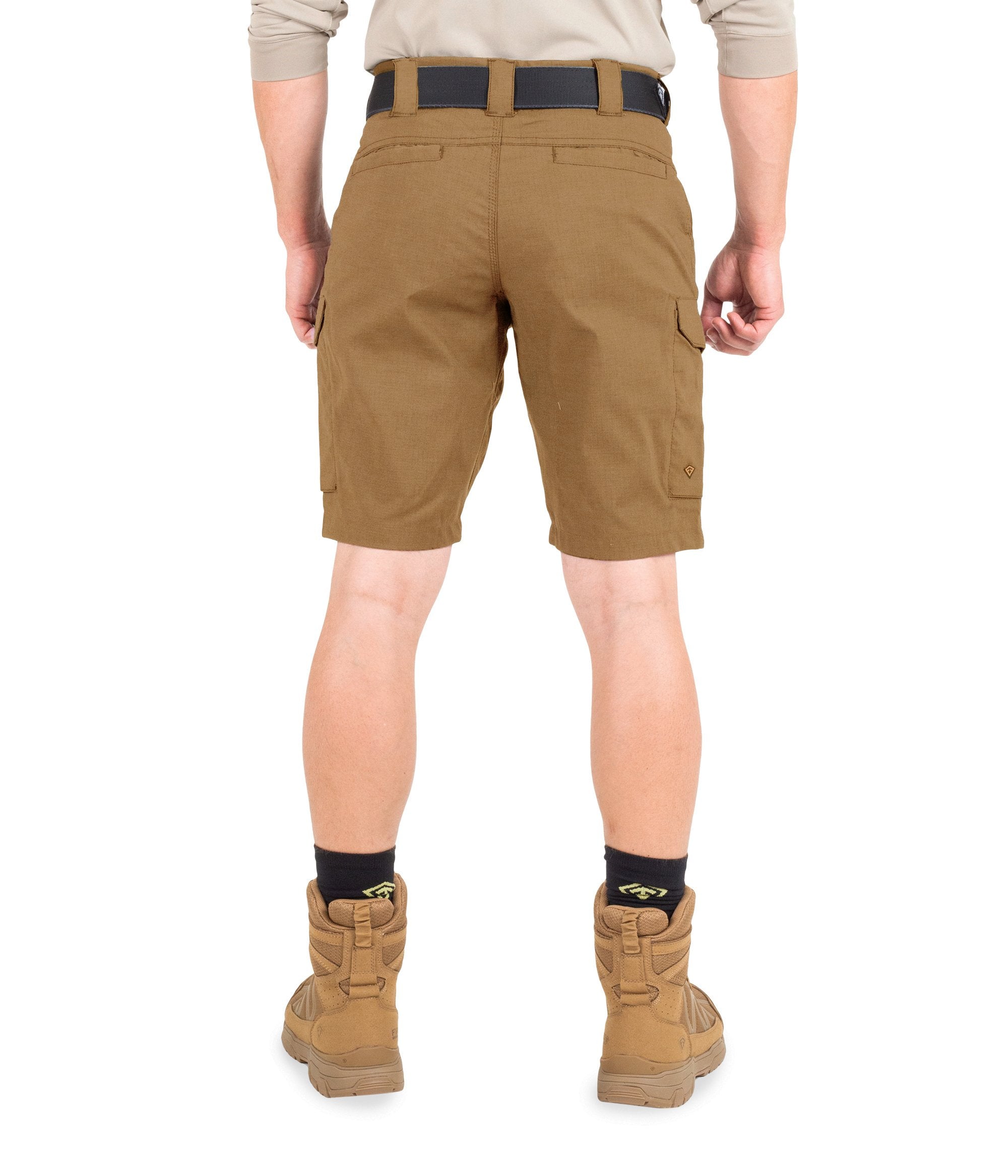 Back of Men's V2 Tactical Short in Coyote Brown|color_coyote brown