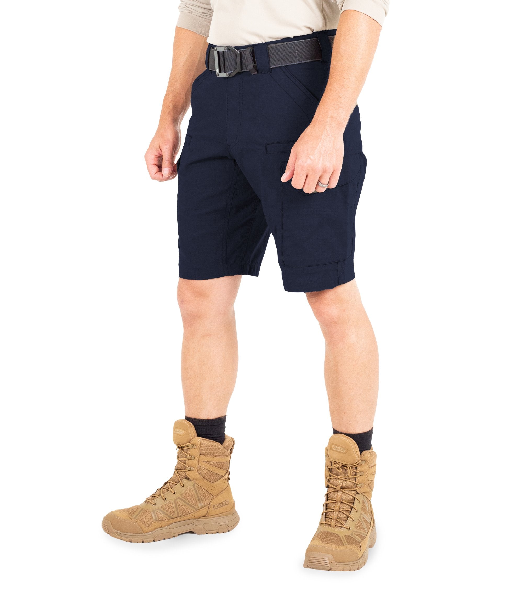 Side of Men's V2 Tactical Short in Midnight Navy|color_midnight navy