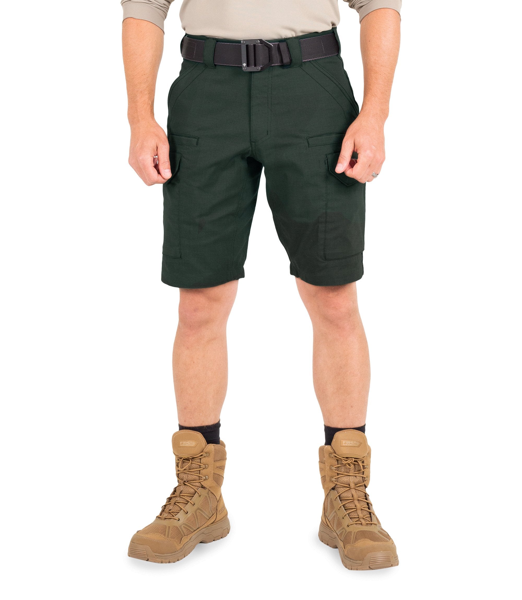Front of Men's V2 Tactical Short in Spruce Green|color_spruce green