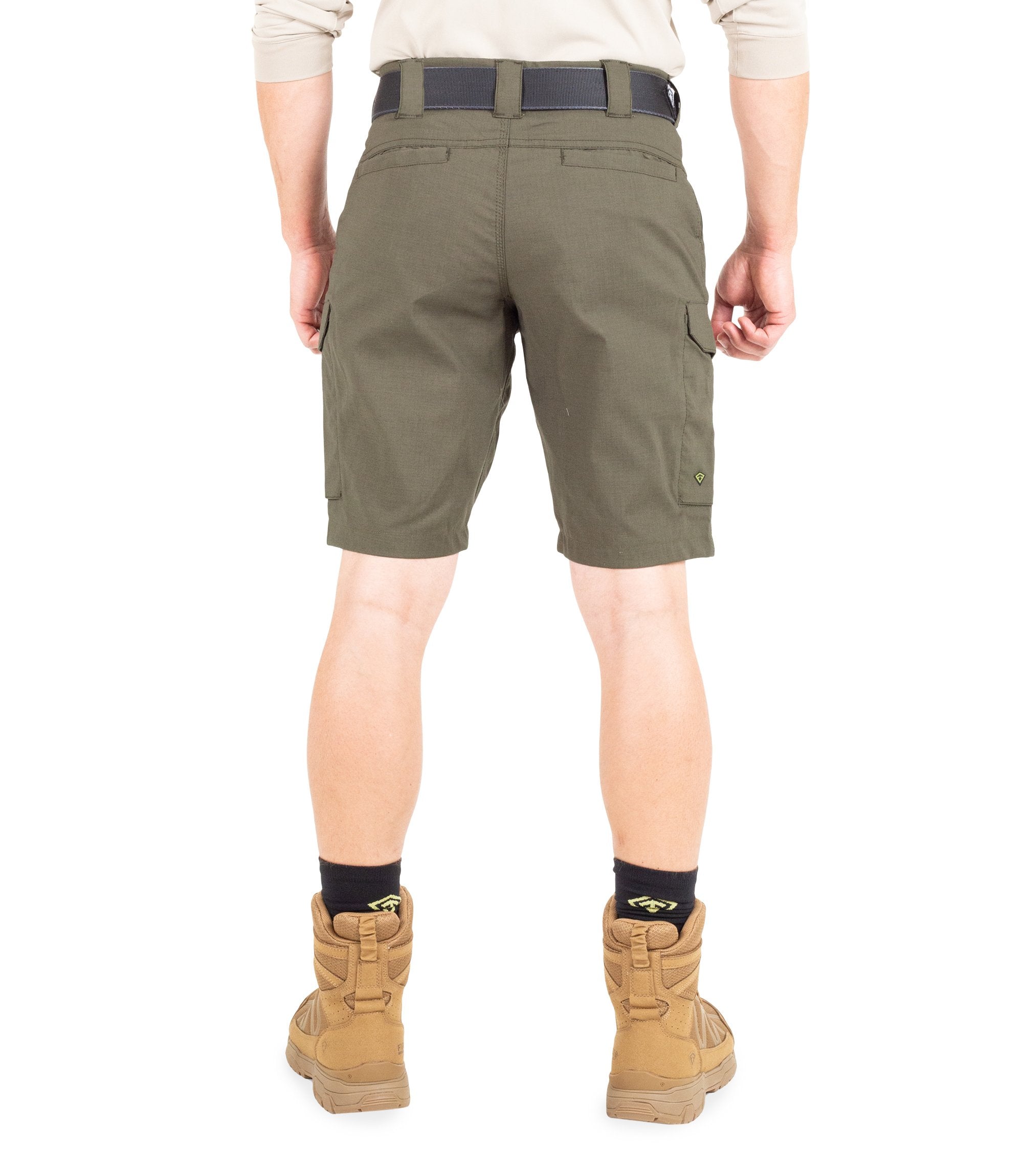 Back of Men's V2 Tactical Short in OD Green|color_od green