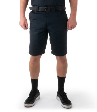 Front of Men's Cotton Station Short in Navy