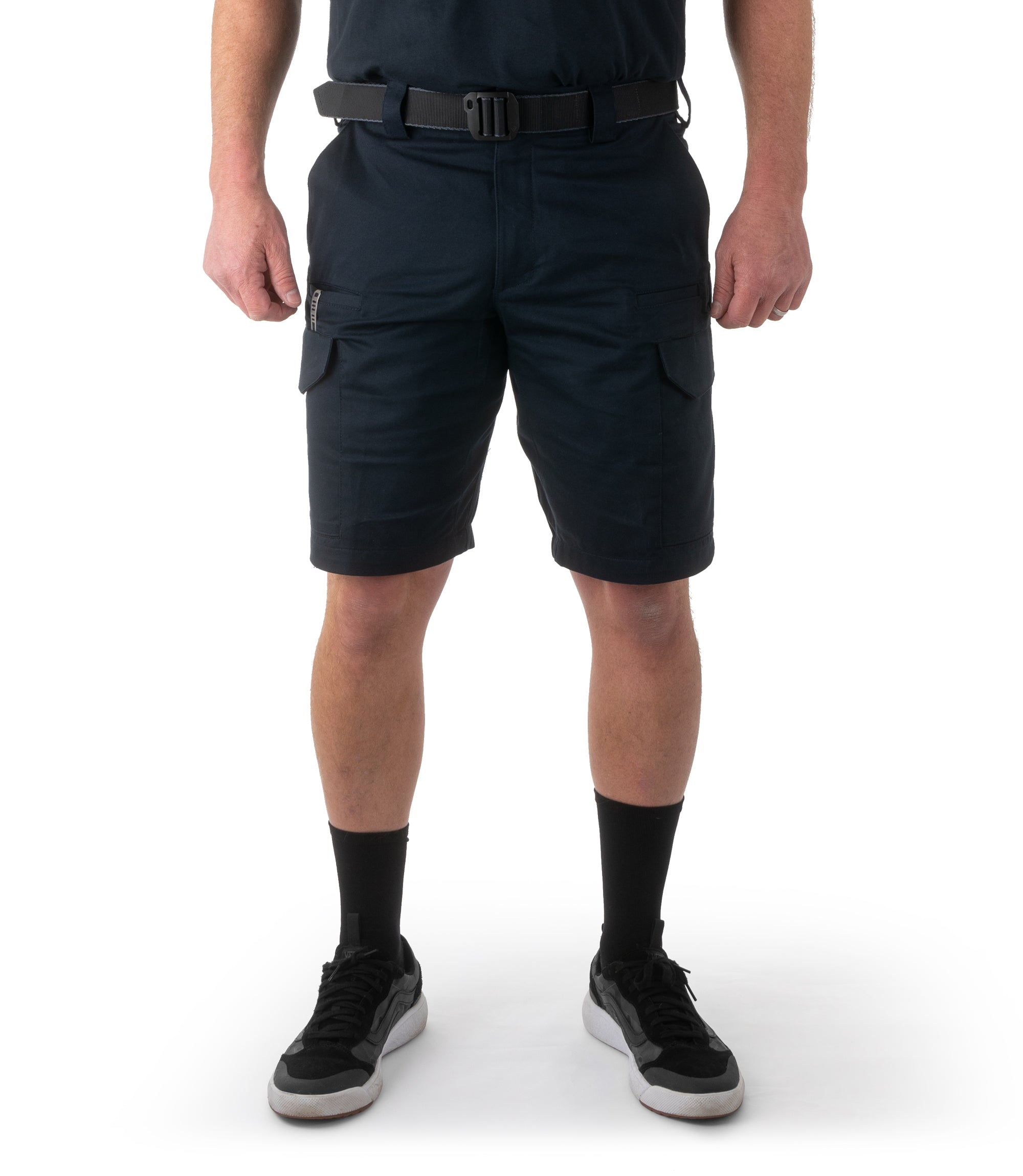 Front of Men's Cotton Station Cargo Short in Midnight Navy |color_midnight navy