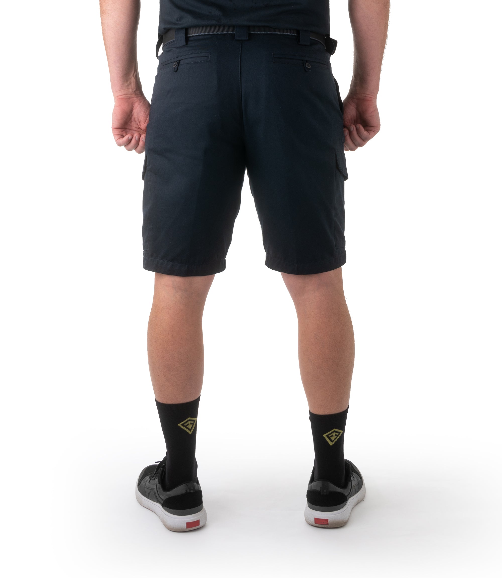 Back of Men's Cotton Station Cargo Short in Midnight Navy |color_midnight navy