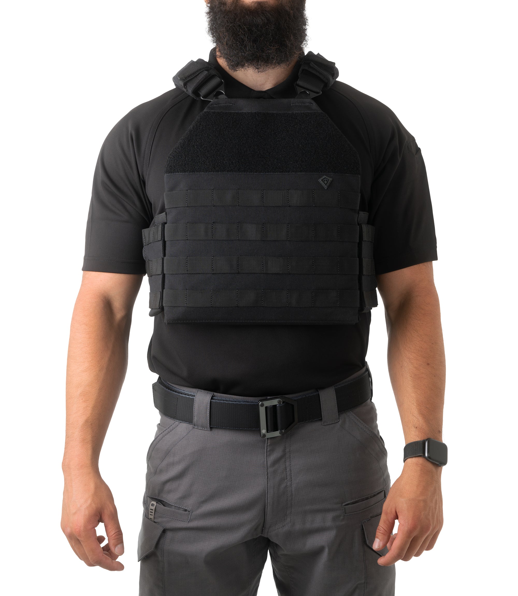 Front Body view of Specialist Plate Rack in black |color_black