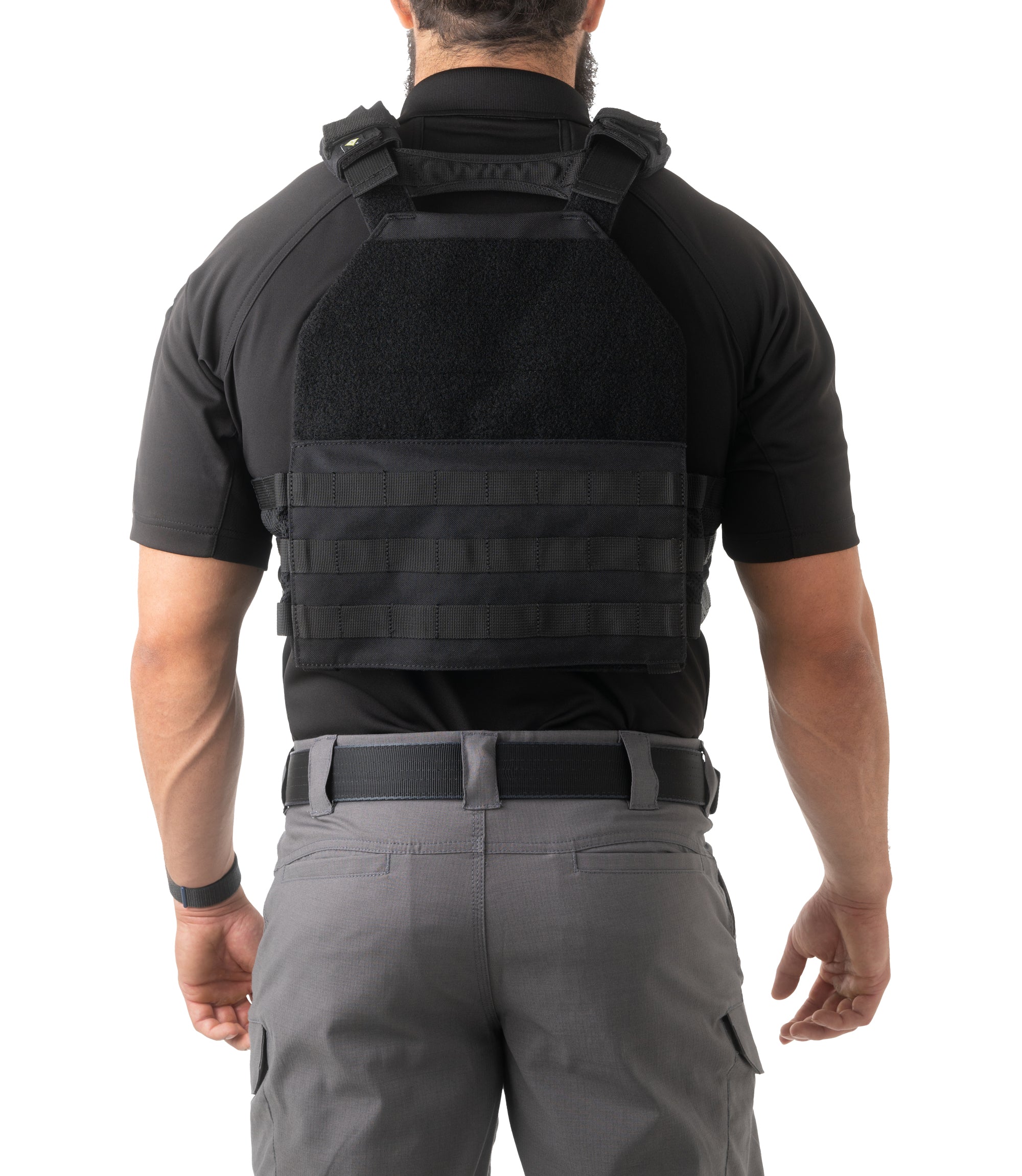 Back Body view of Specialist Plate Rack in black |color_black