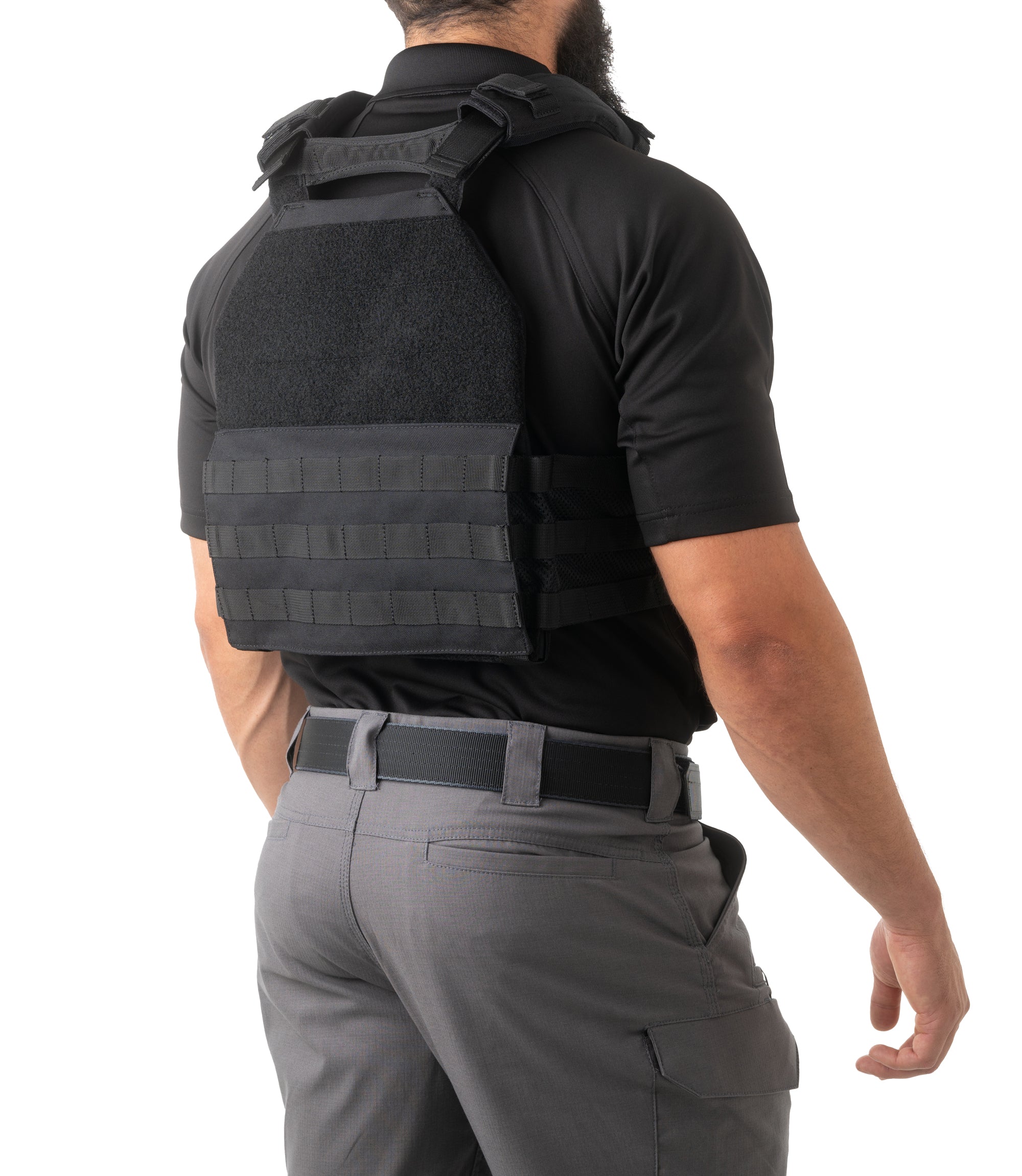 Side Body view of Specialist Plate Rack in black |color_black