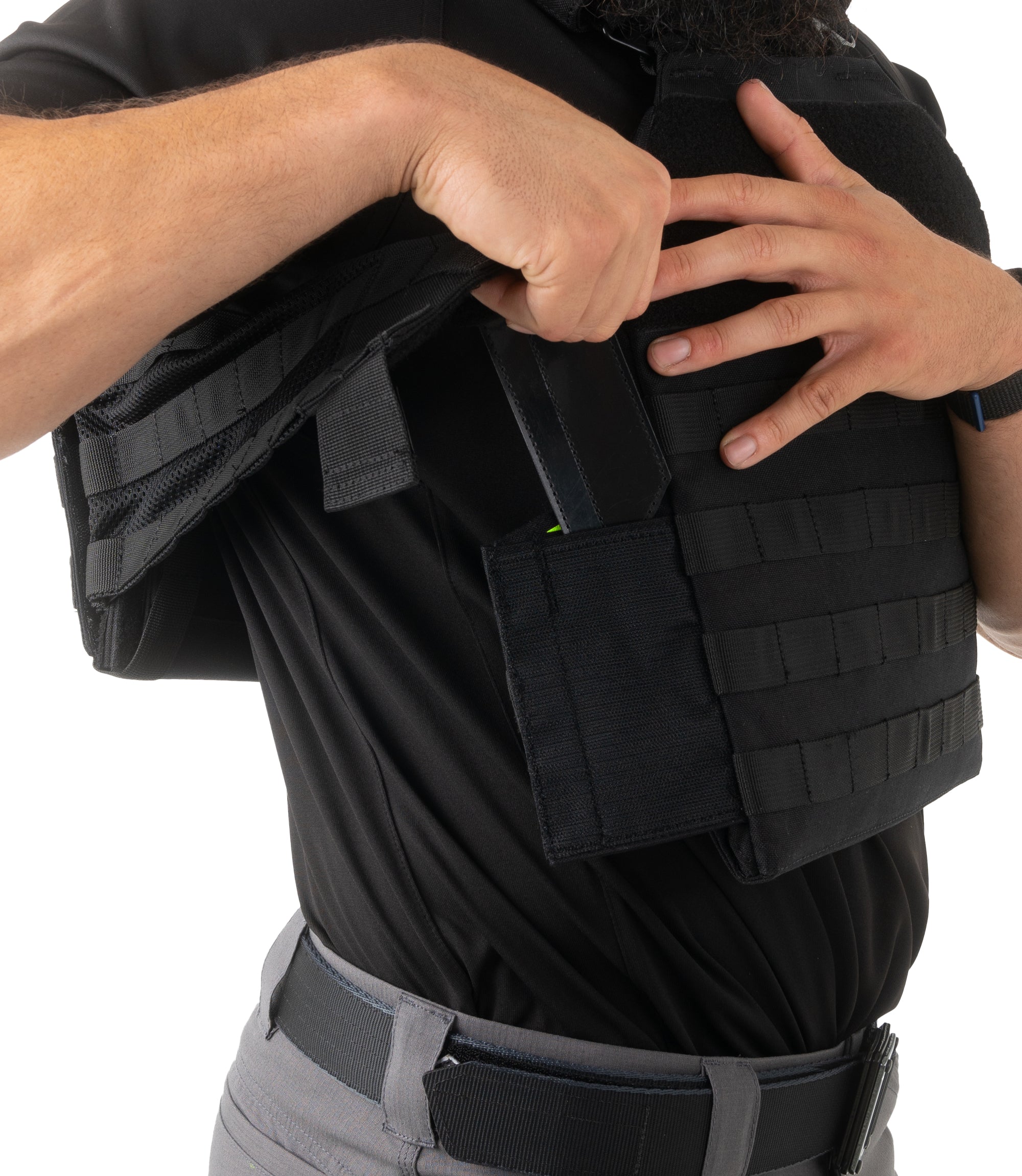 Side Closing Body view of Specialist Plate Rack in black |color_black