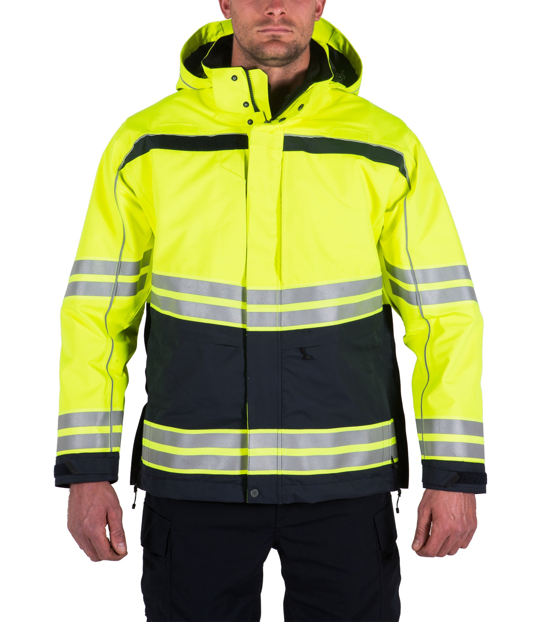 Front of Men's Tactix High-Vis Parka in Midnight Navy |color_midnight navy