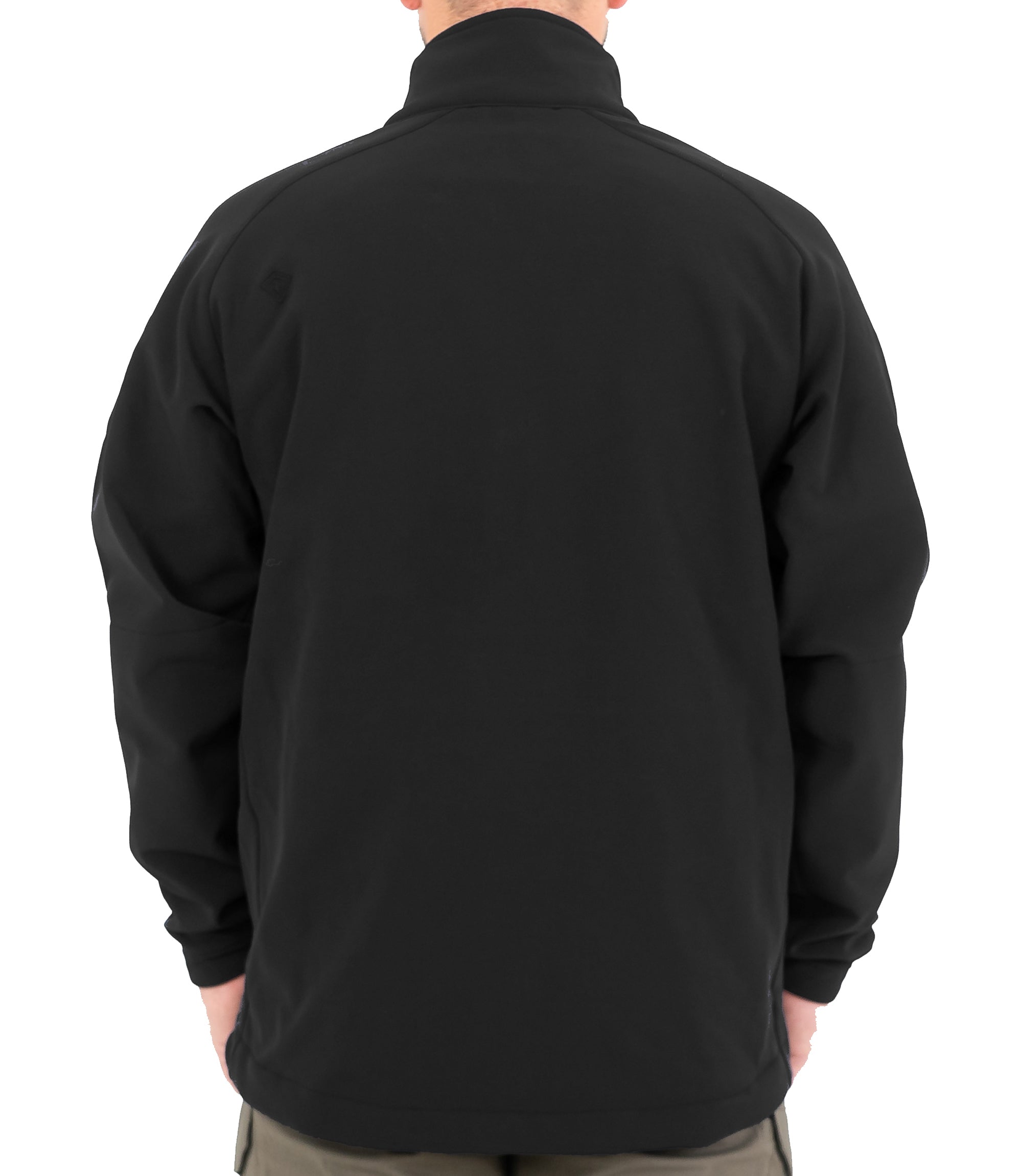 Back of Men’s Tactix Softshell Pullover in Black |color_black