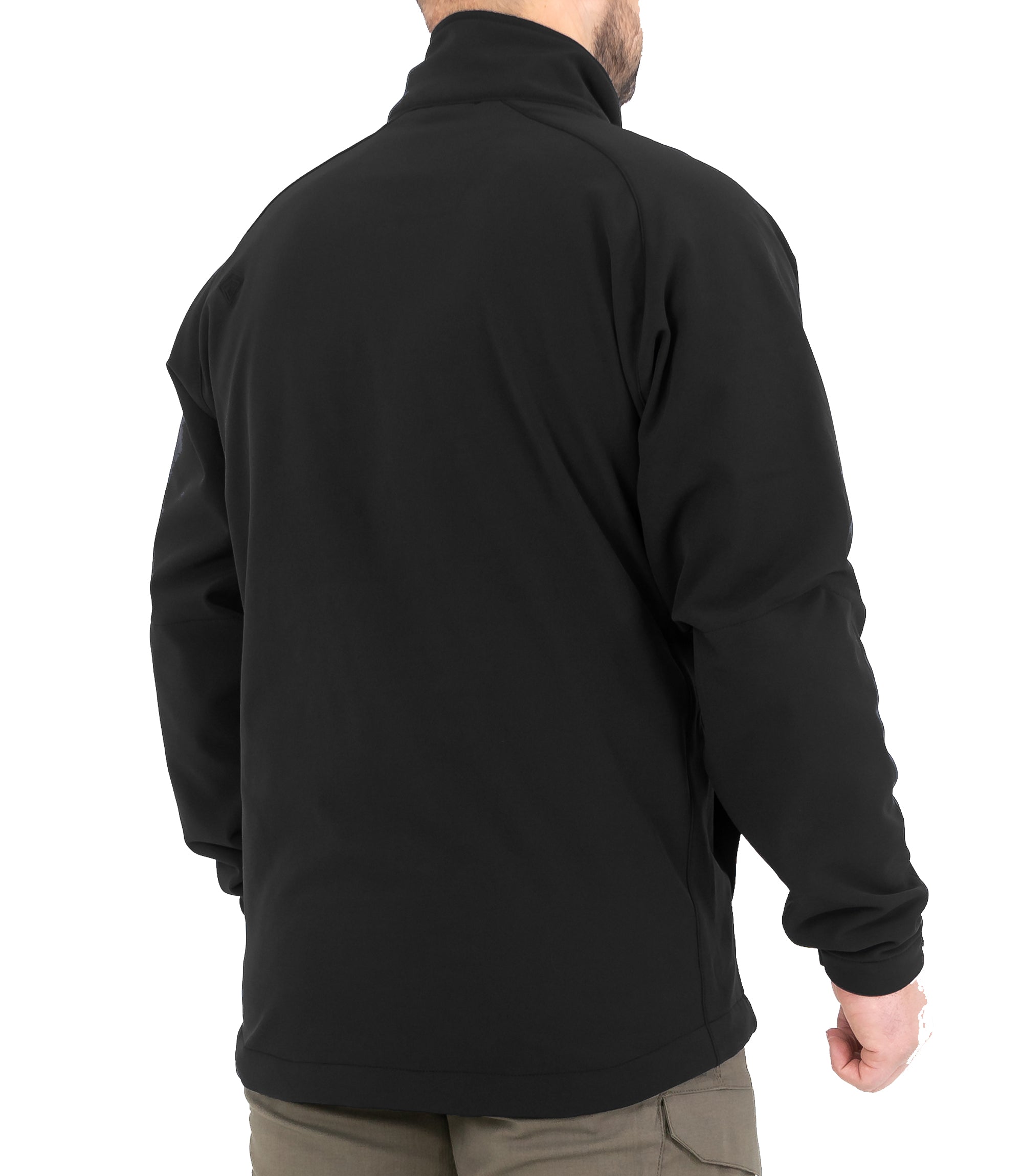 Side of Men’s Tactix Softshell Pullover in Black |color_black