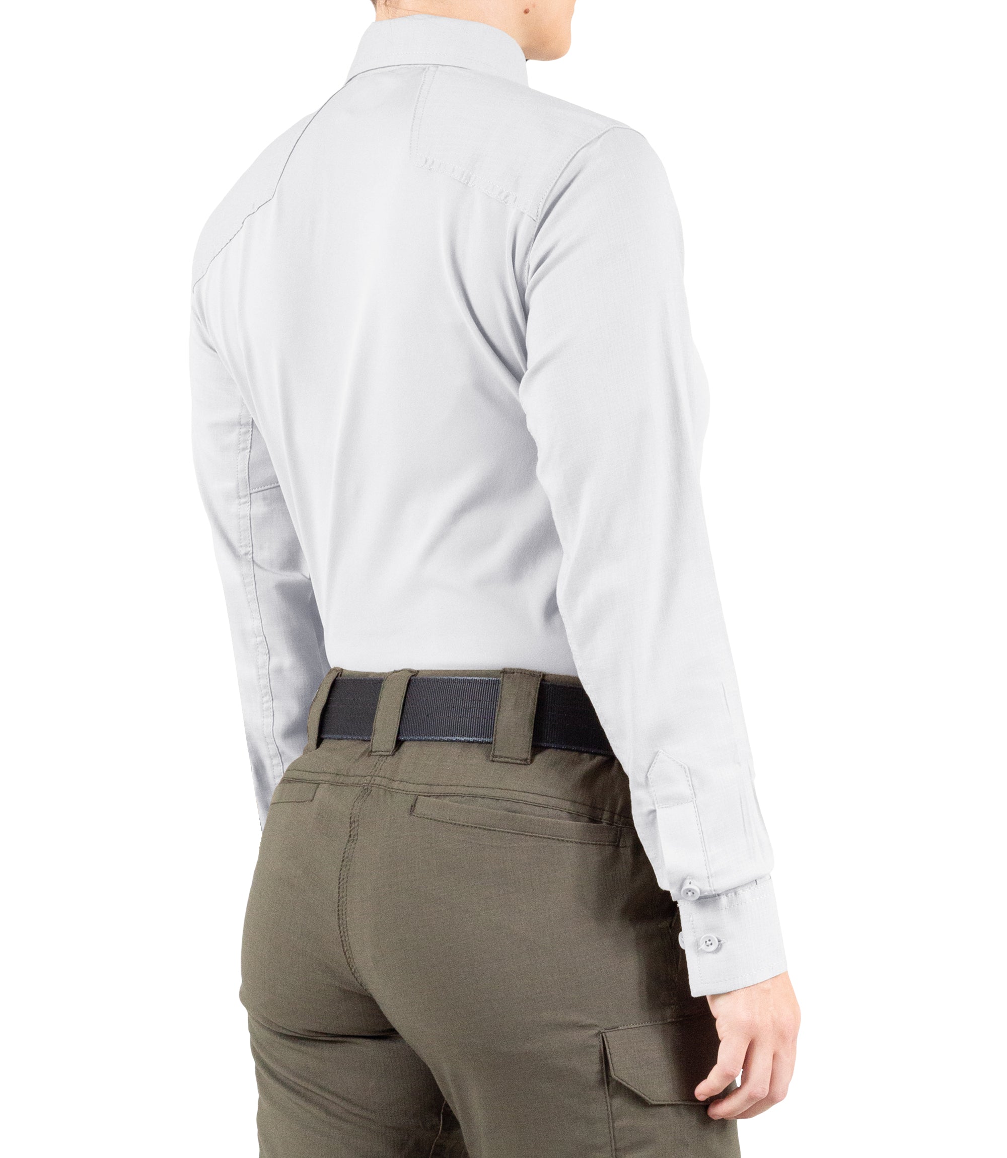 Side of Women's V2 Pro Performance Shirt in White |color_white