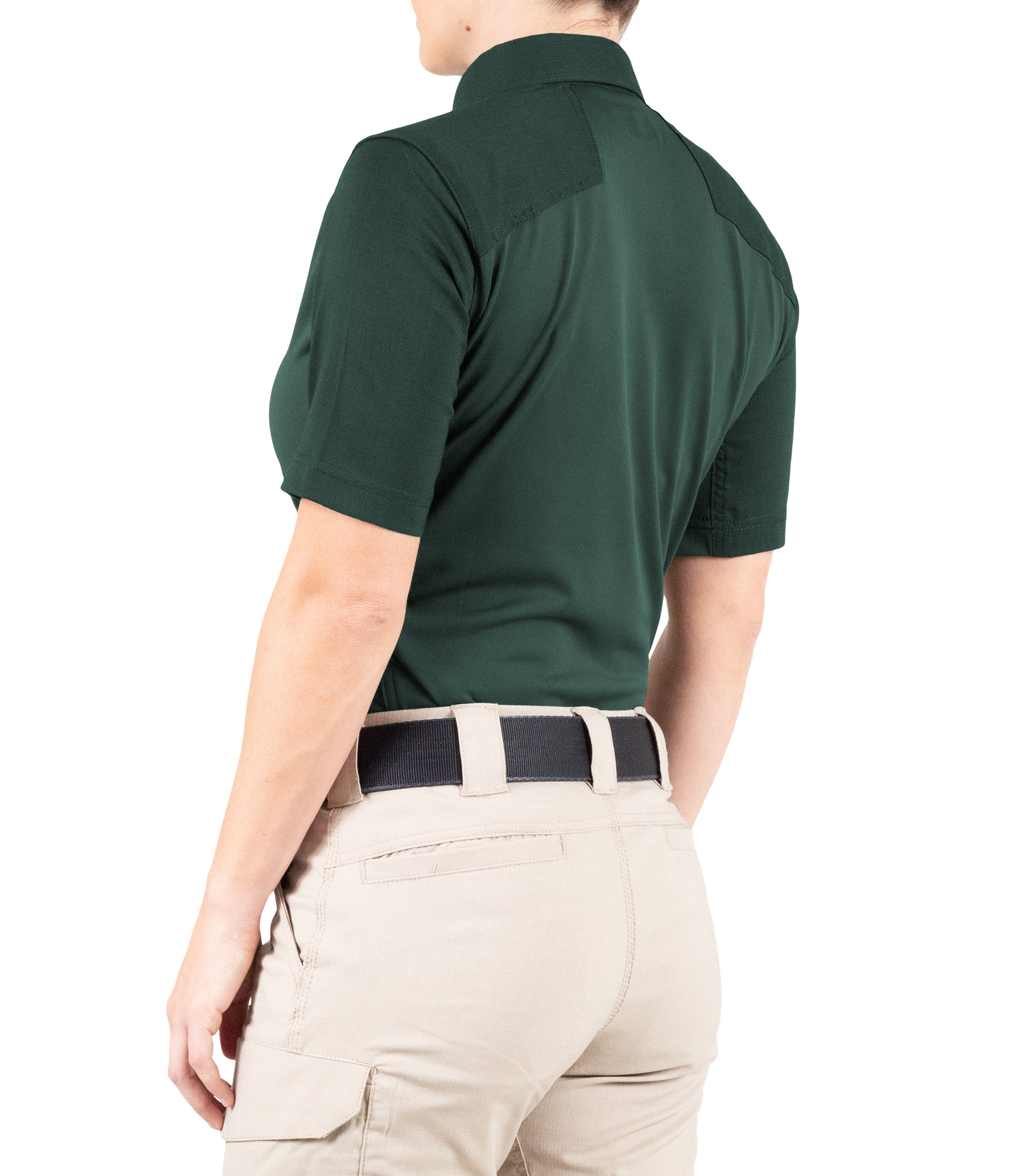 Side of Women's V2 Pro Performance Short Sleeve Shirt in Spruce Green |color_spruce green