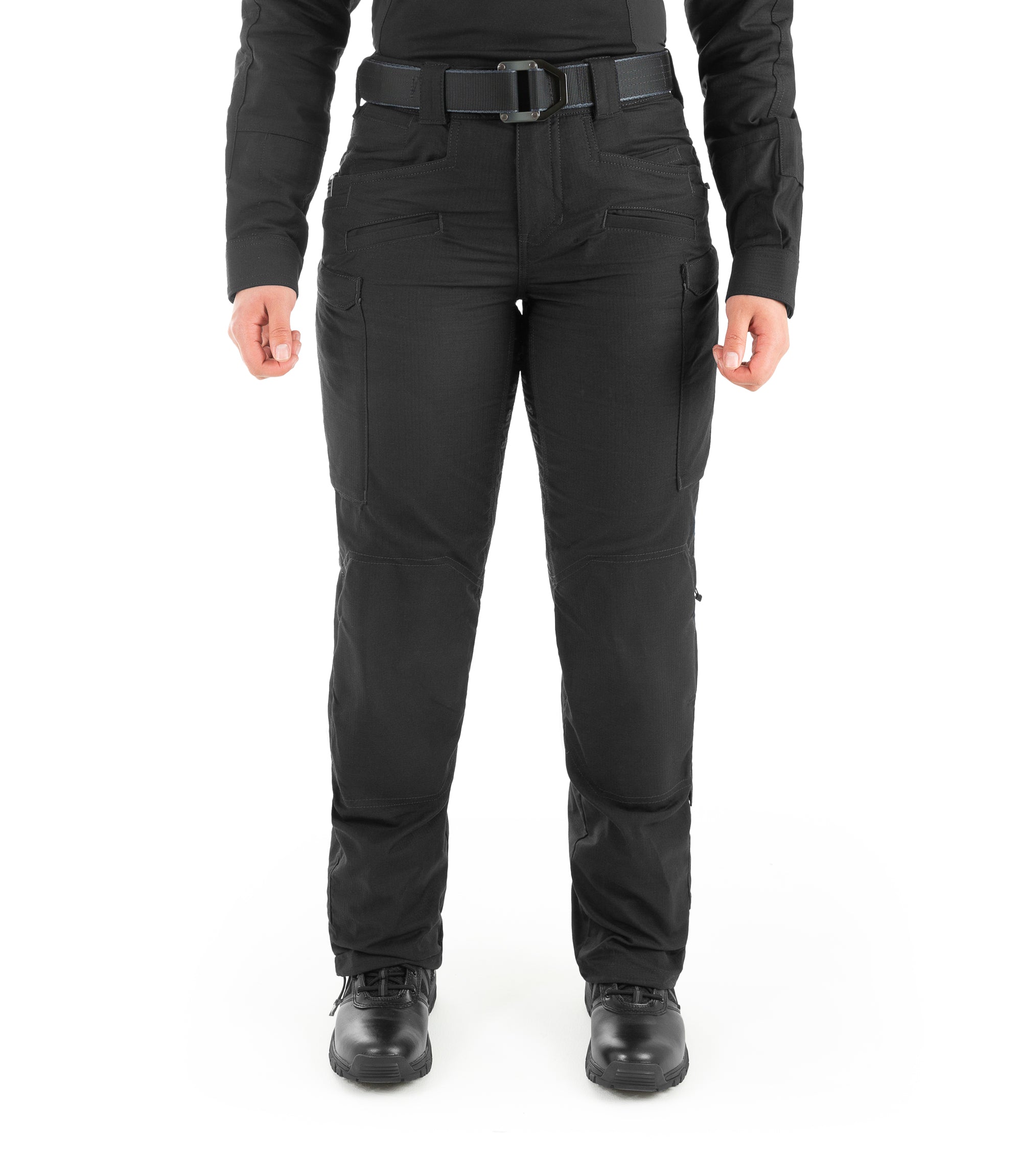 Front of Women's Defender Pant in Black |color_black
