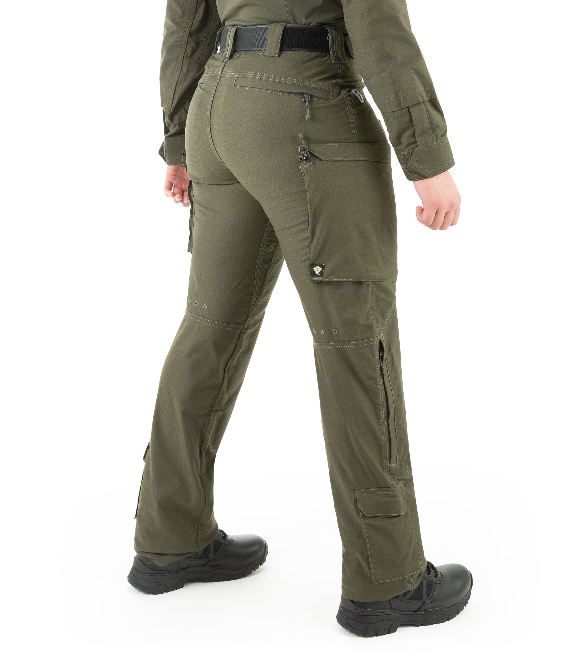 Side of Women's Defender Pant in OD Green |color_od green