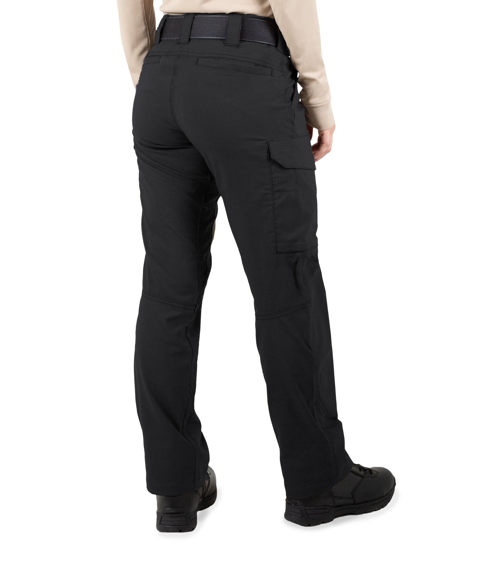 Side of Women's V2 Tactical Pants in Black |color_black