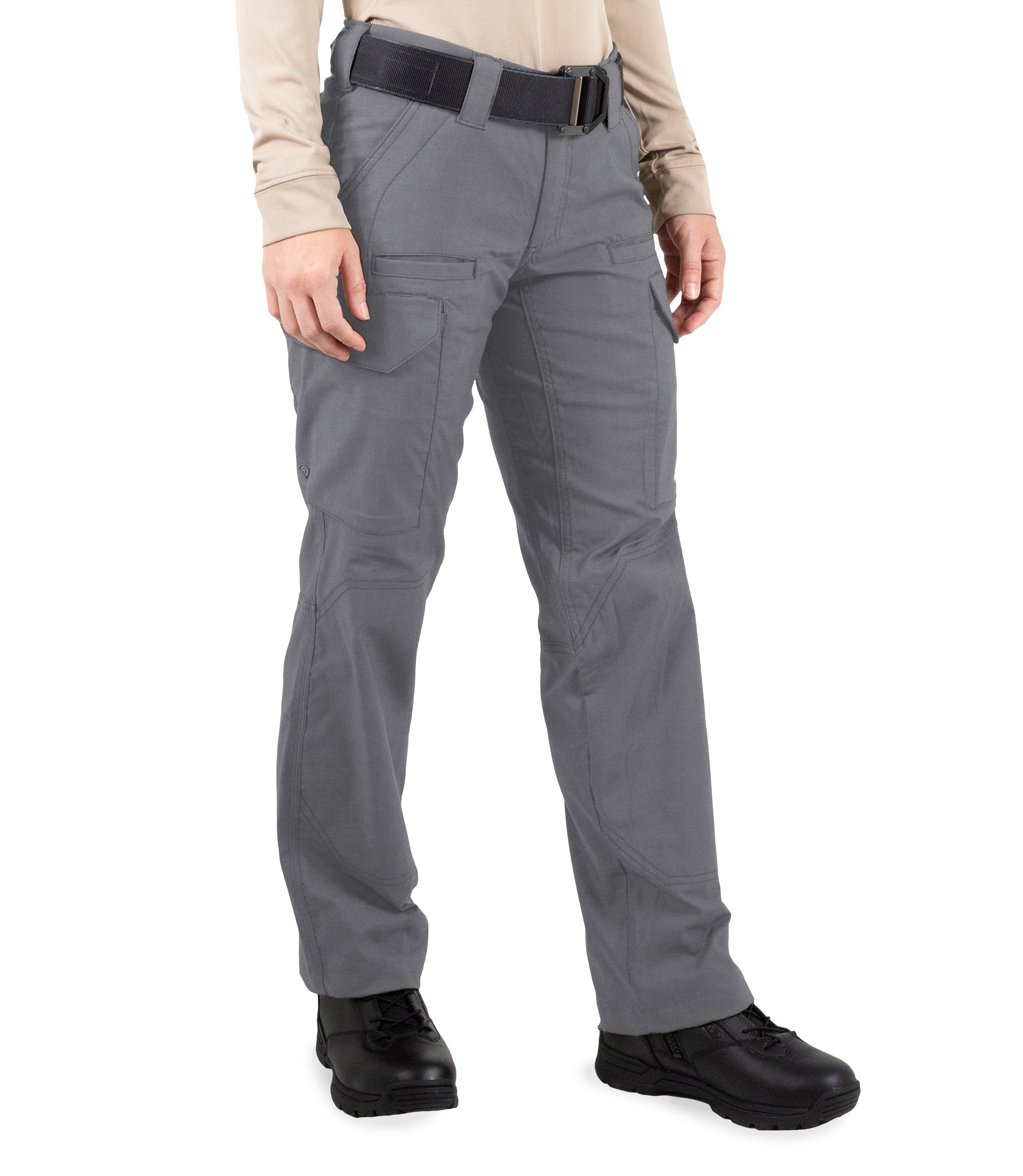 Side of Women's V2 Tactical Pants in Wolf Grey |color_wolf grey