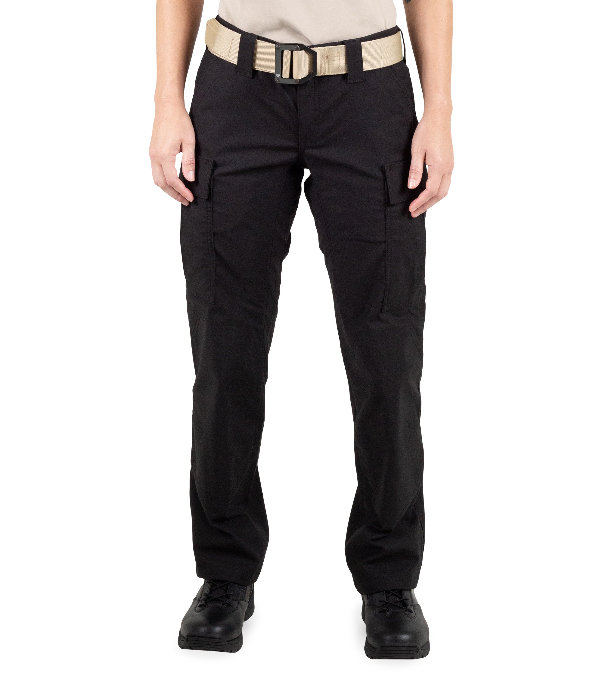 Front of Women's V2 BDU Pant in Black |color_black
