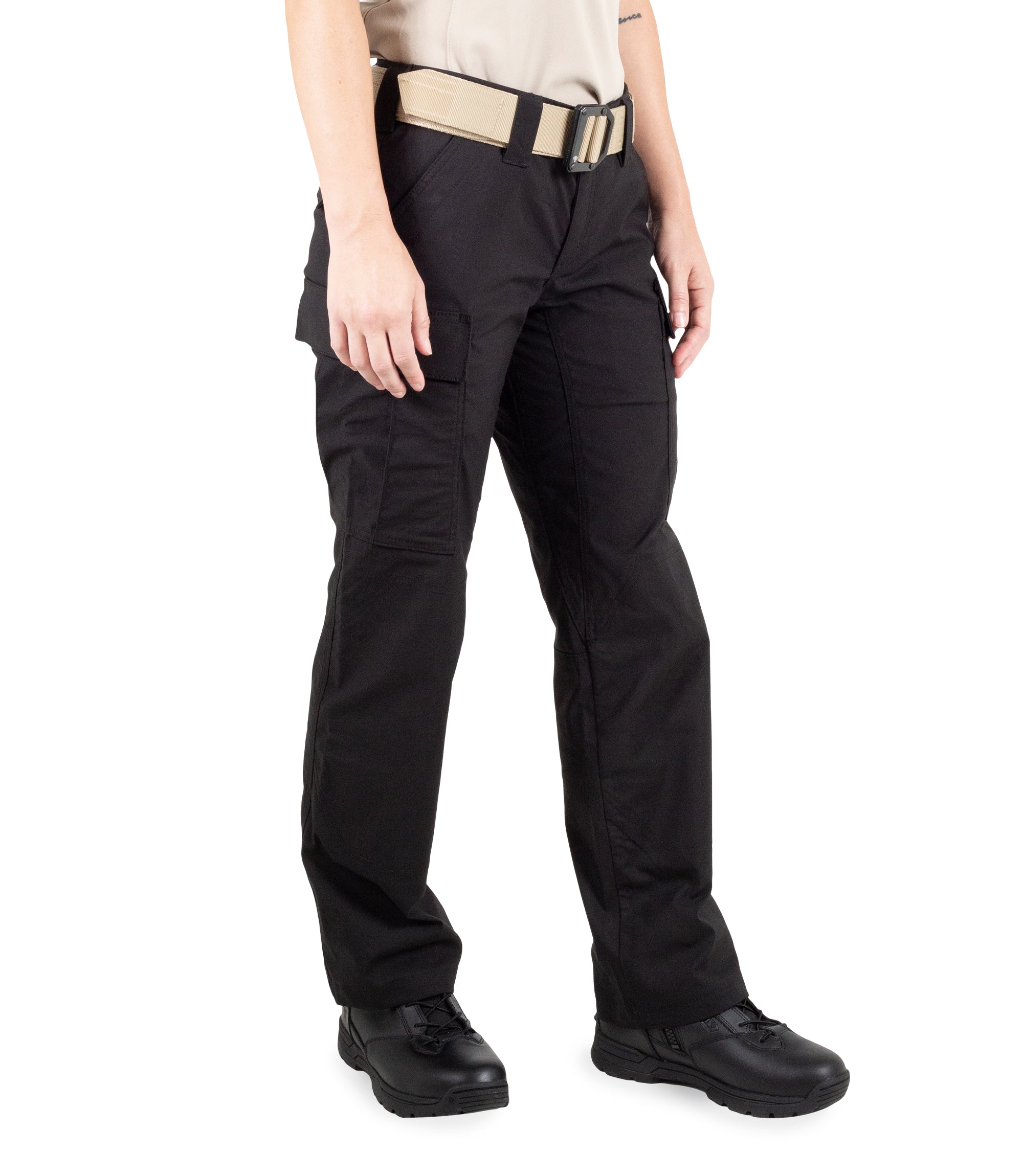 Side of Women's V2 BDU Pant in Black |color_black