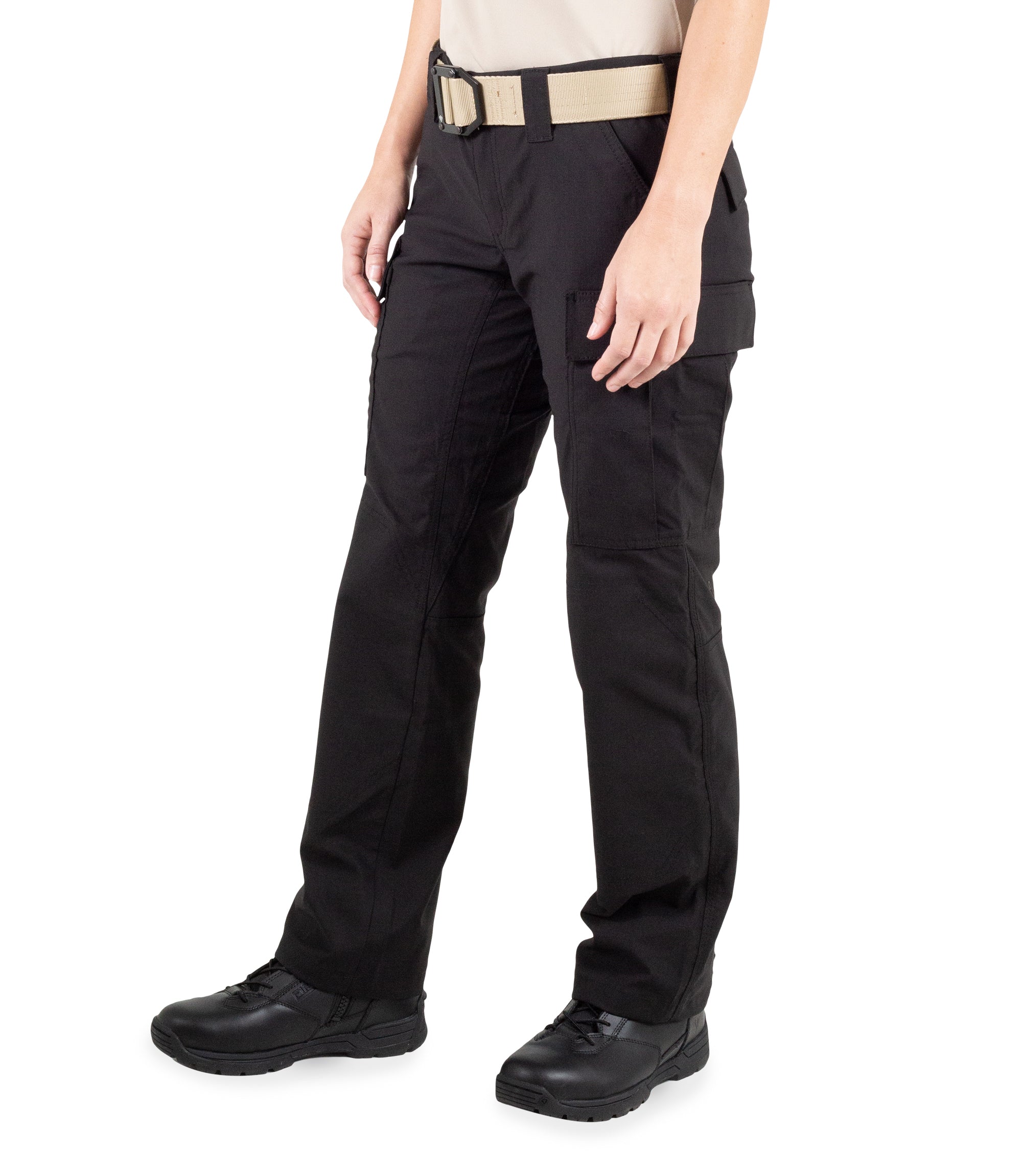Side of Women's V2 BDU Pant in Black |color_black