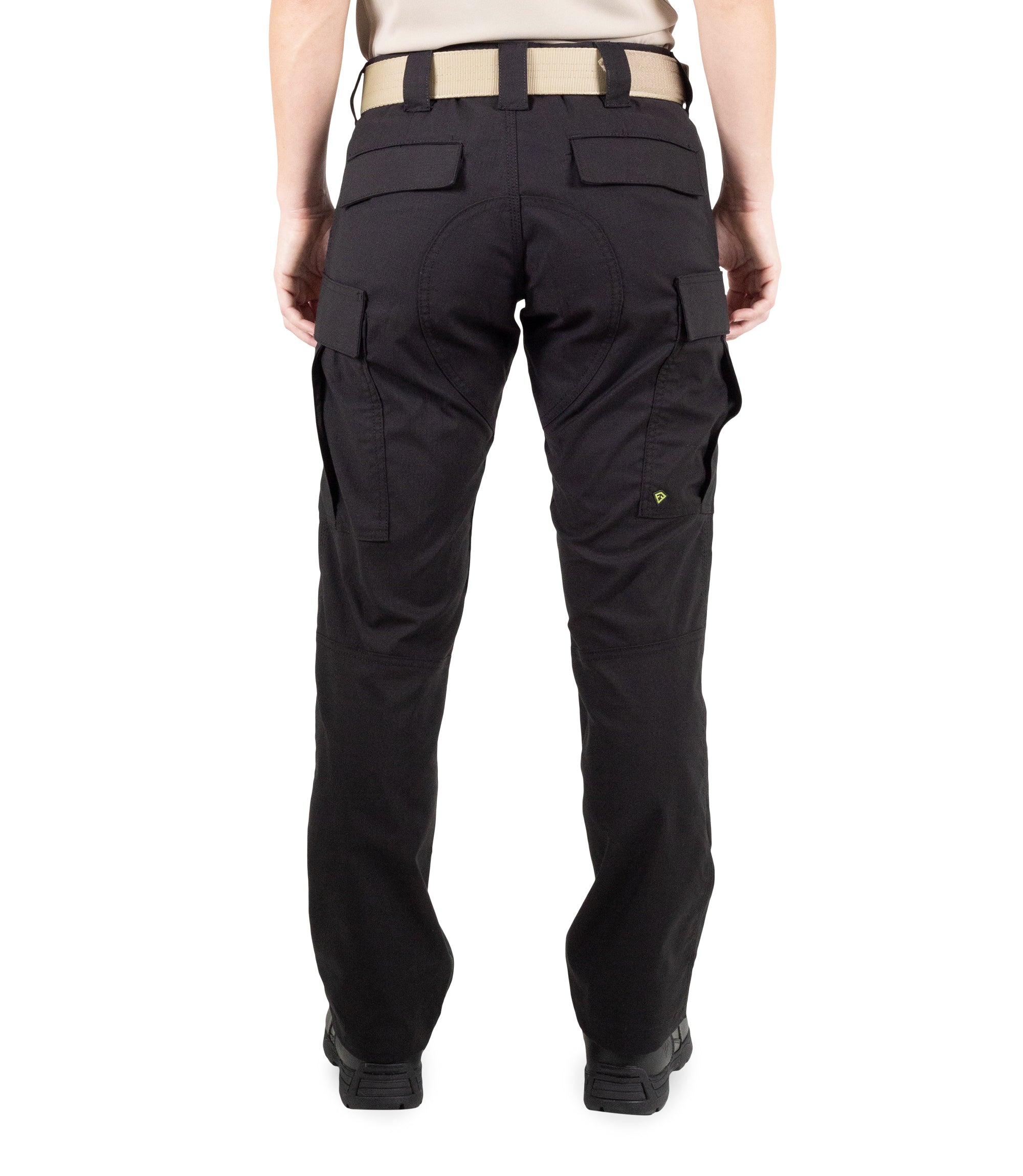 Back of Women's V2 BDU Pant in Black |color_black