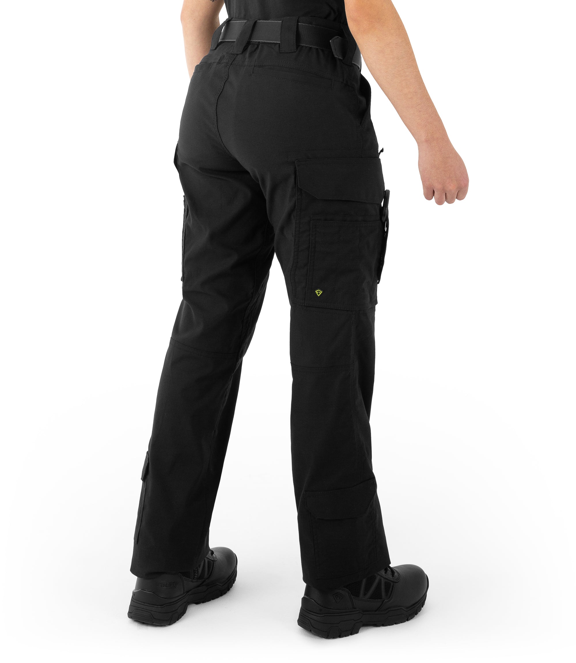 Side of Women's V2 EMS Pant in Black |color_black