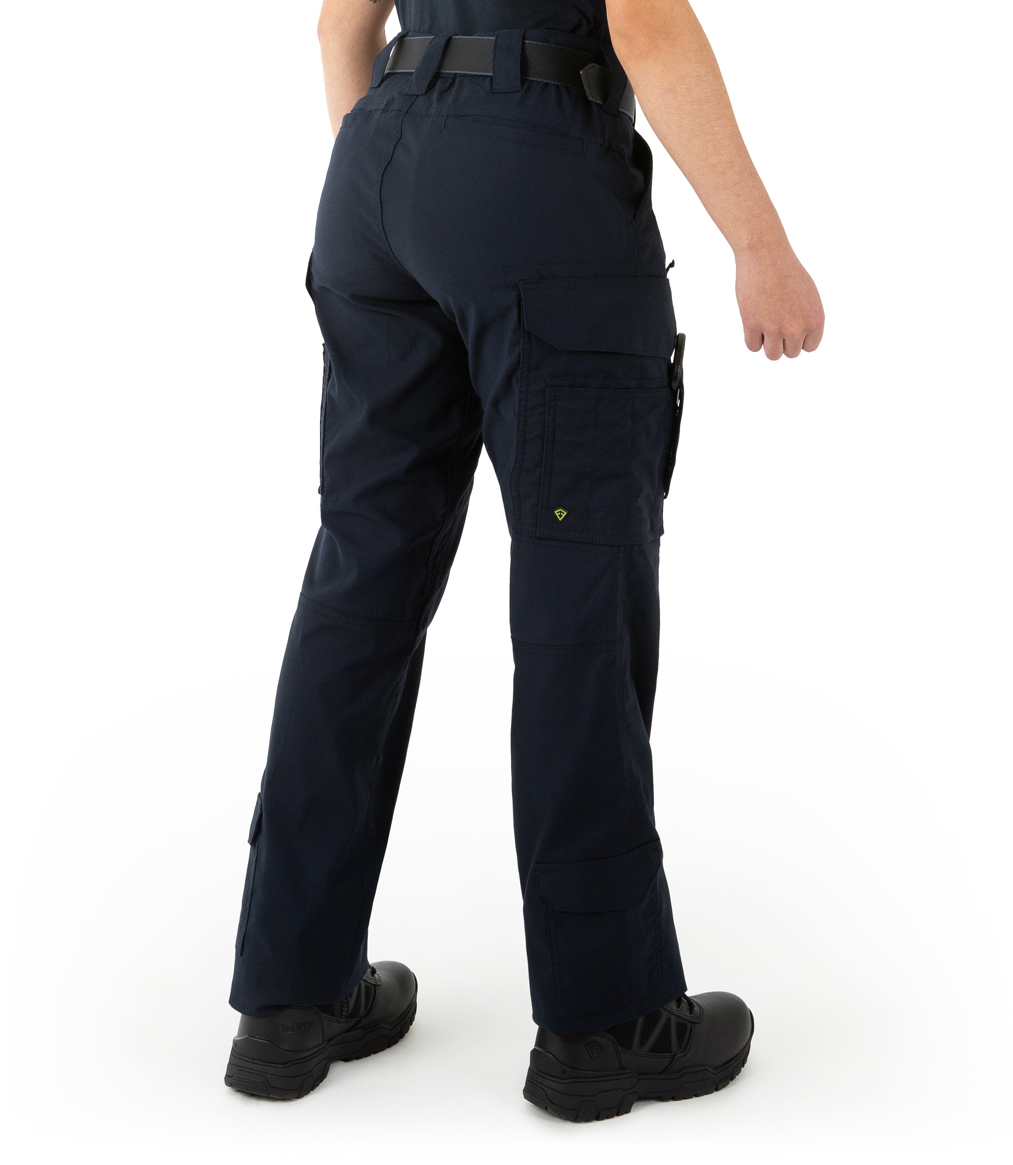 Side of Women's V2 EMS Pant in Midnight Navy |color_midnight navy