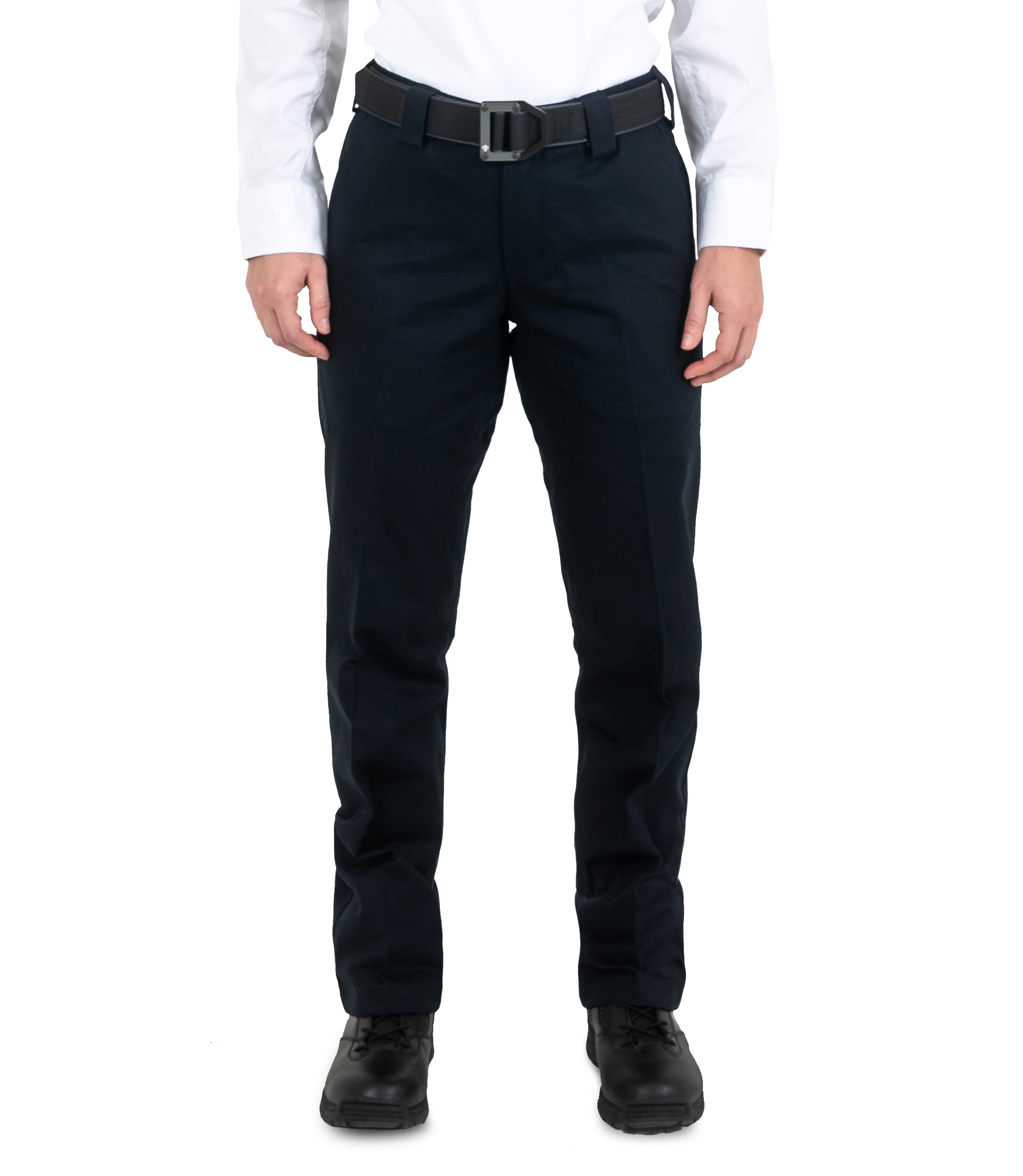 Front of Women's Cotton Station Pant in Midnight Navy |color_midnight navy
