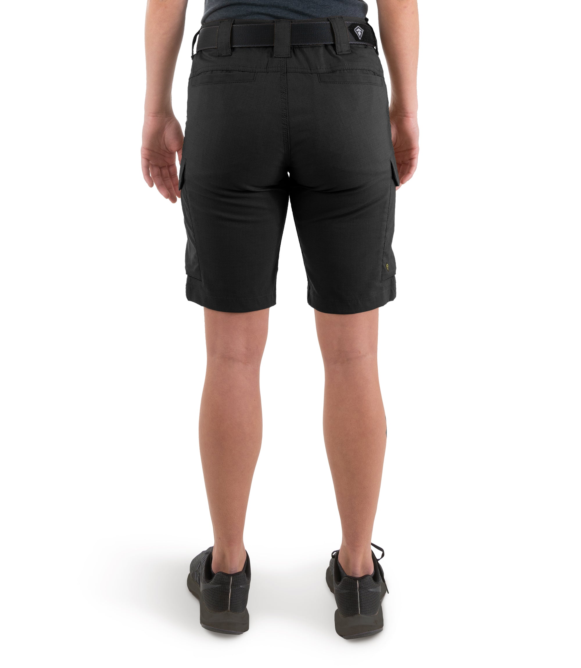 Back view of Women's V2 Tactical Short in Black|color_black