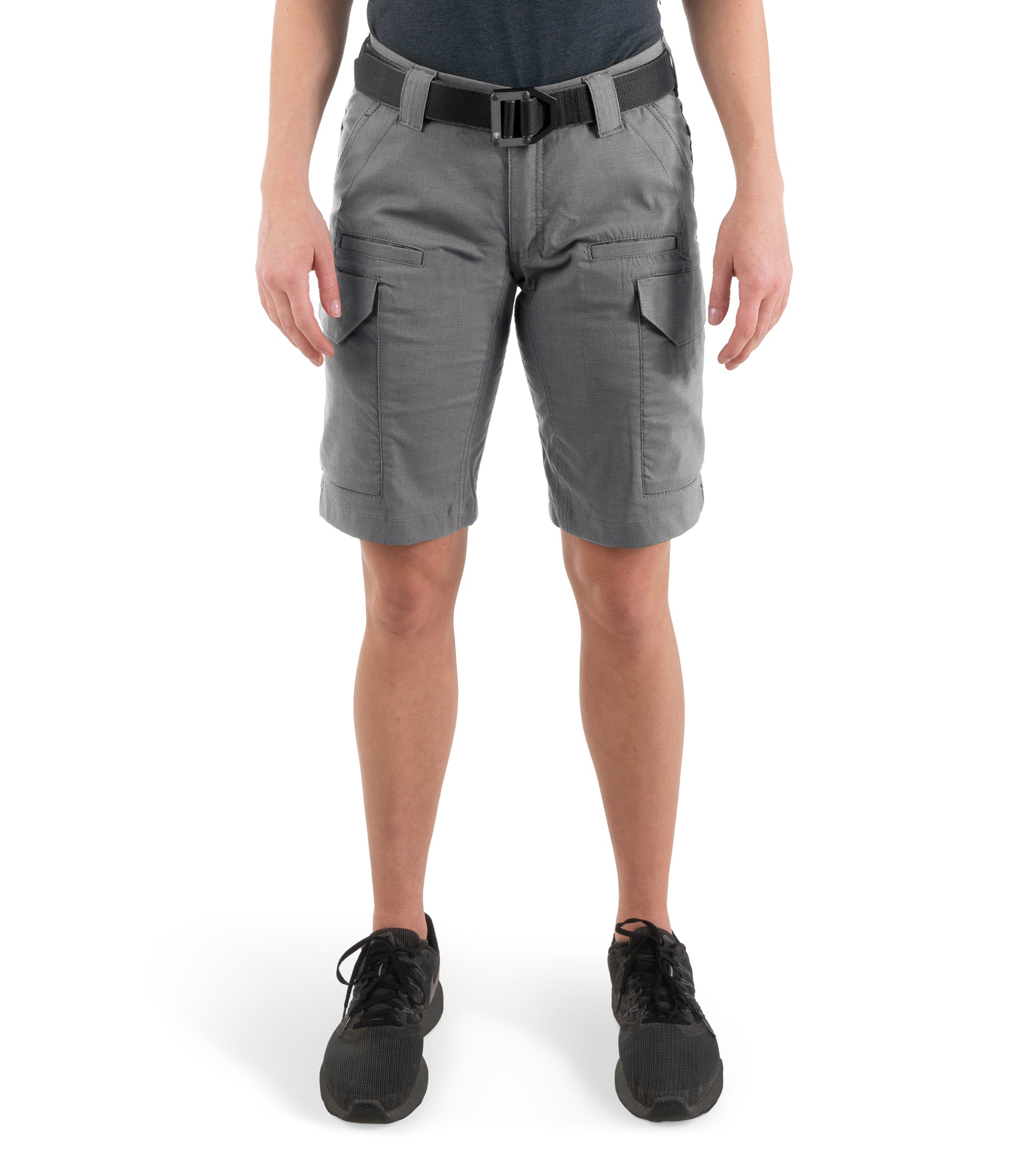 Front view of Women's V2 Tactical Short in Wolf Grey|color_wolf grey