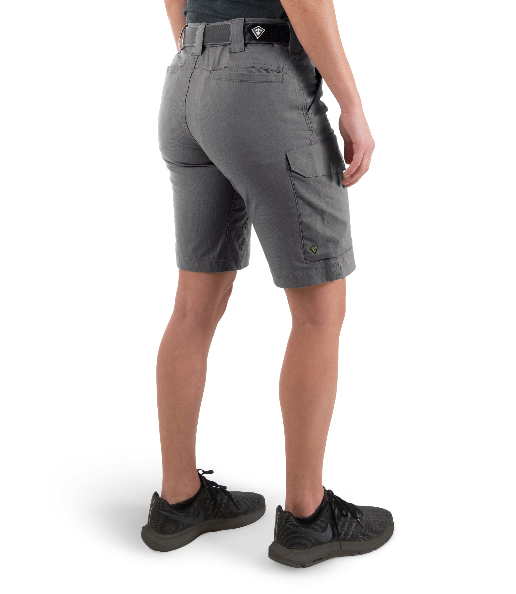 Right back side view of Women's V2 Tactical Short in Wolf Grey|color_wolf grey
