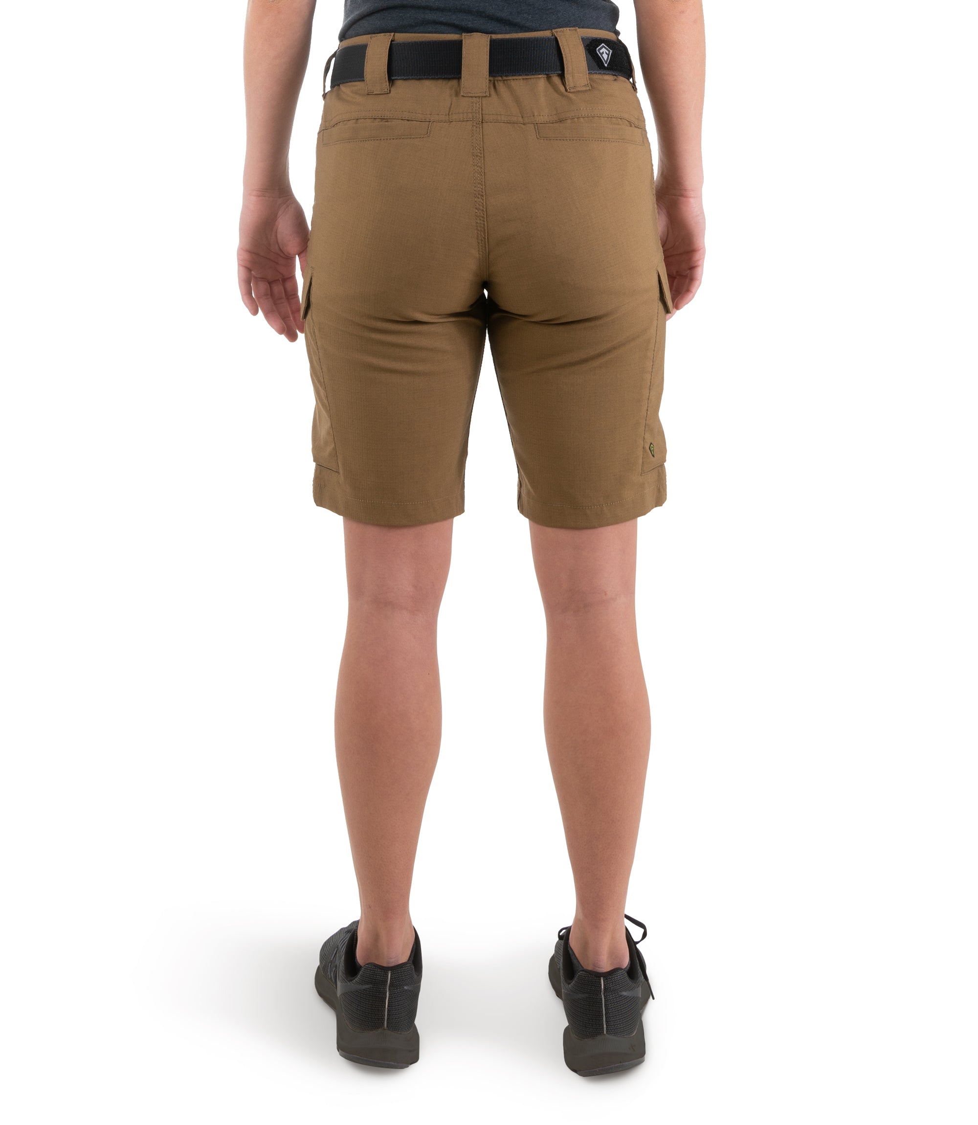 Back view of Women's V2 Tactical Short in Coyote Brown|color_coyote brown