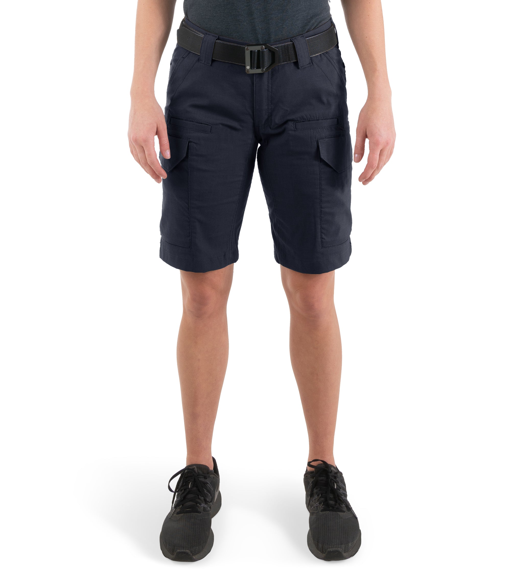 Front view of Women's V2 Tactical Short in Midnight Navy|color_midnight navy