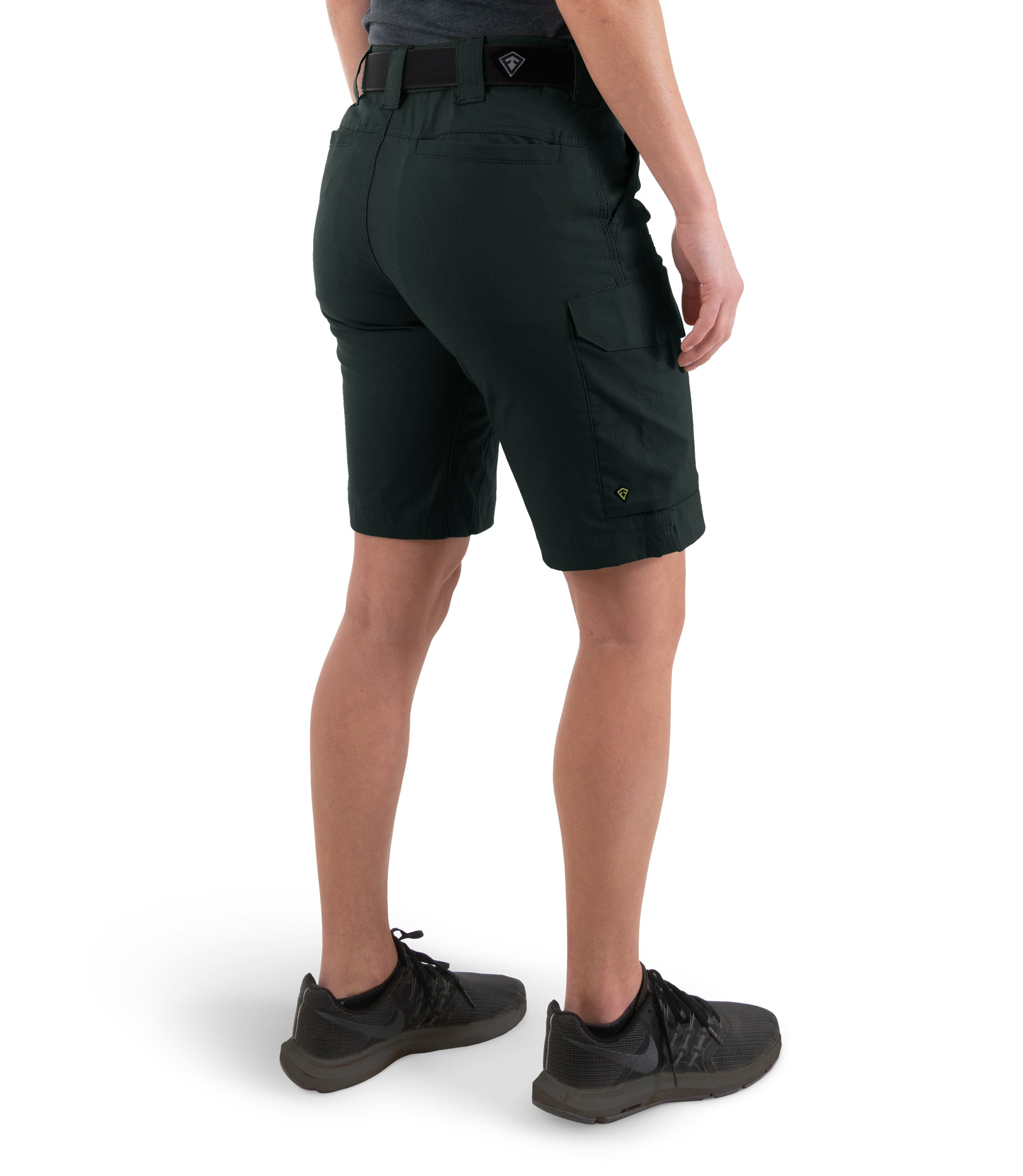 Right back side view of Women's V2 Tactical Short in Spruce Green|color_spruce green