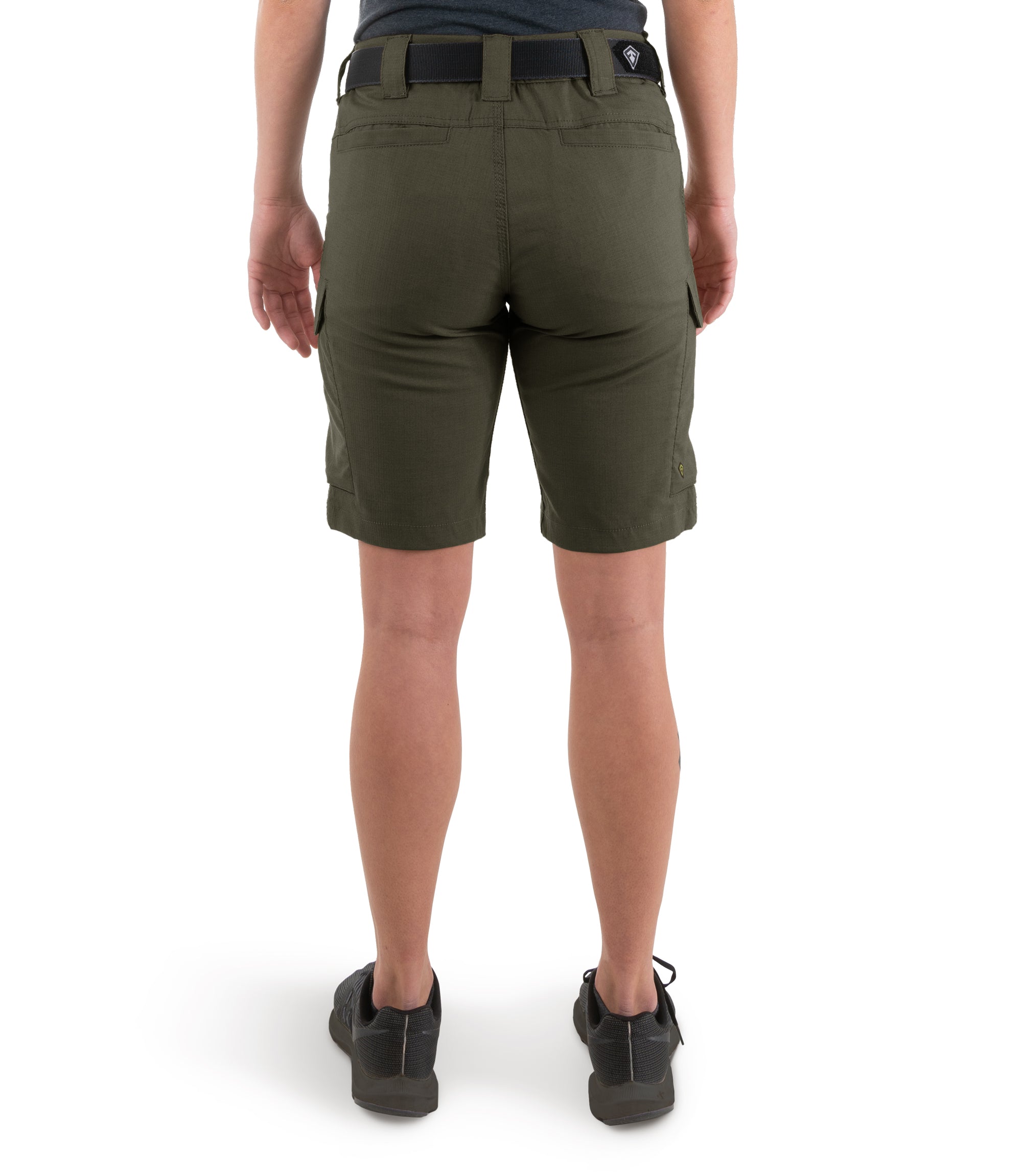 Back view of Women's V2 Tactical Short in OD Green|color_od green