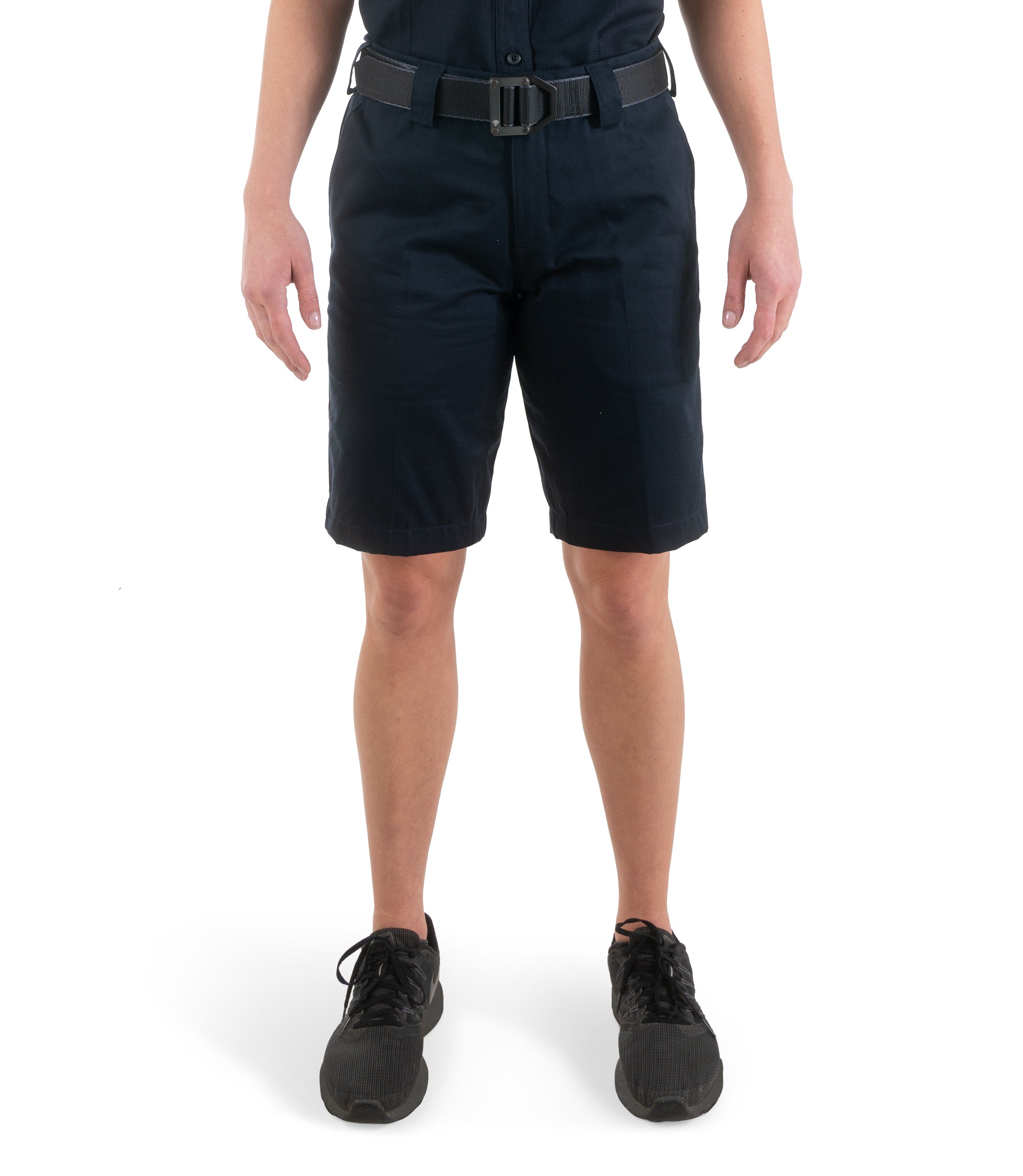 Front view of Women's Cotton Station Short in Midnight Navy|color_midnight navy