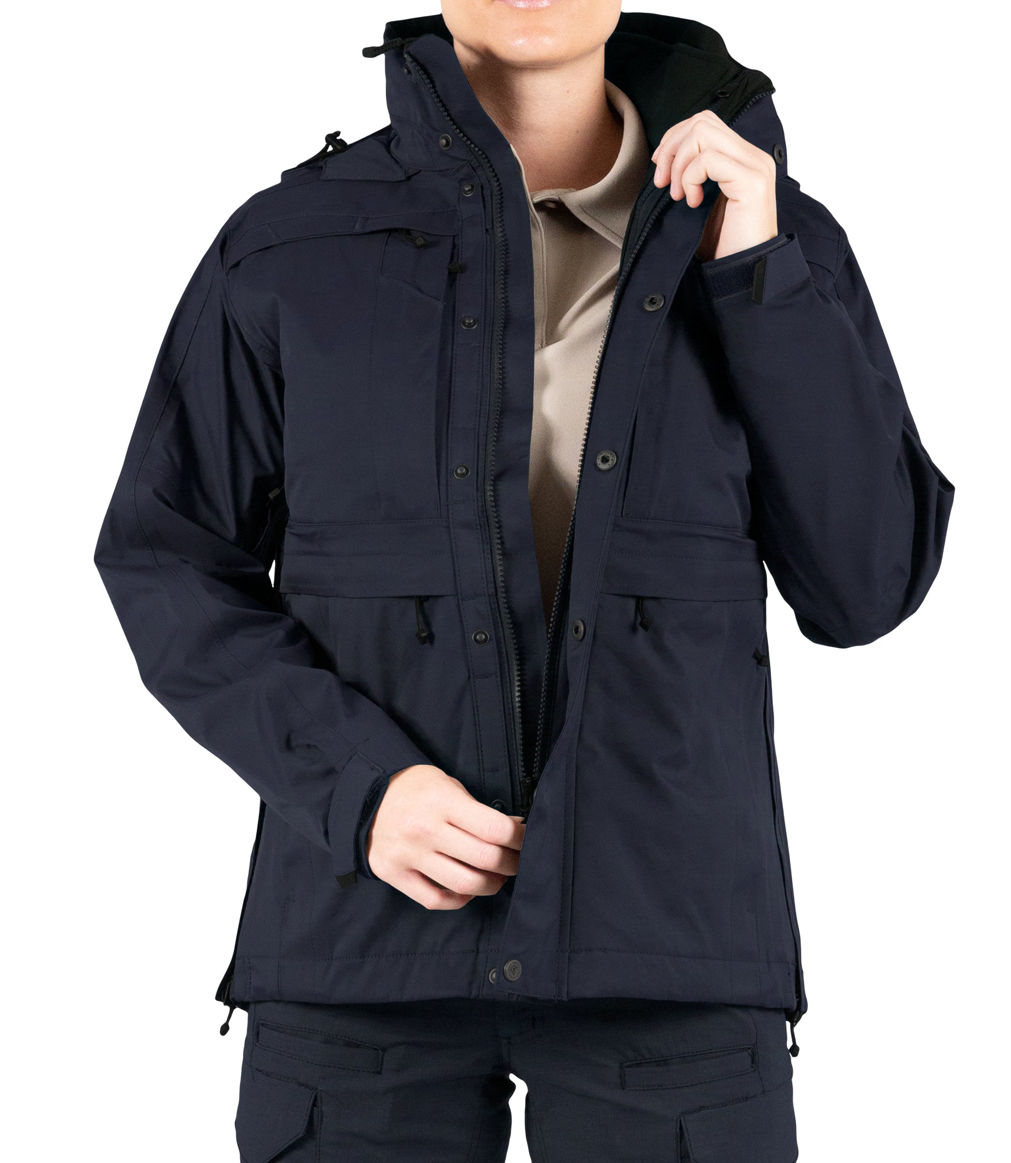 Zipper of Women’s Tactix 3-In-1 System Parka in Midnight Navy|color_midnight navy