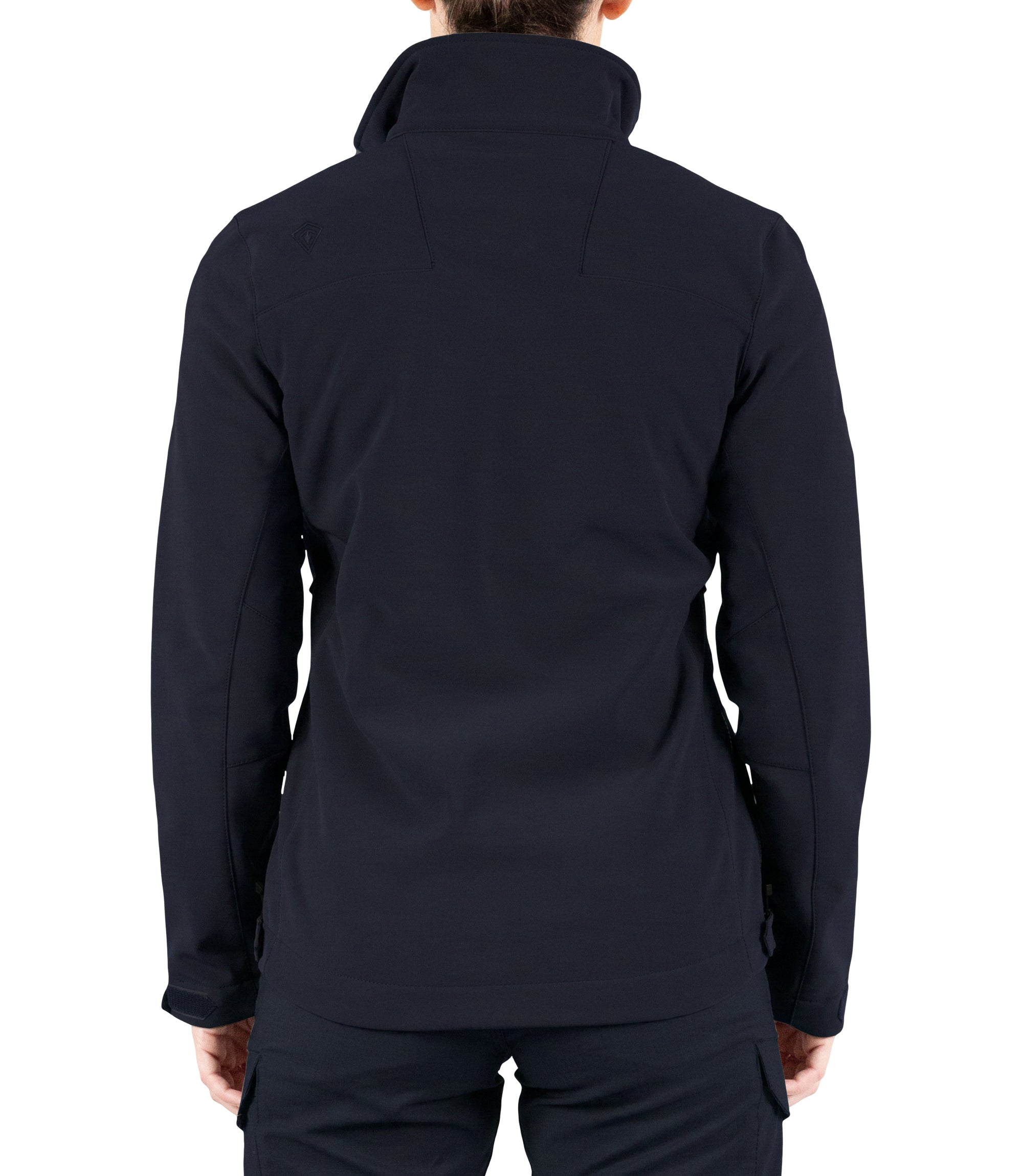 Back of Women’s Tactix Softshell Jacket in Midnight Navy|color_midnight navy